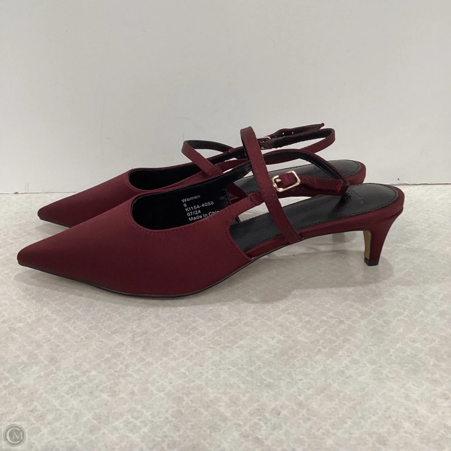 Shoes Heels Kitten By Abercrombie And Fitch In Maroon, Size: 9