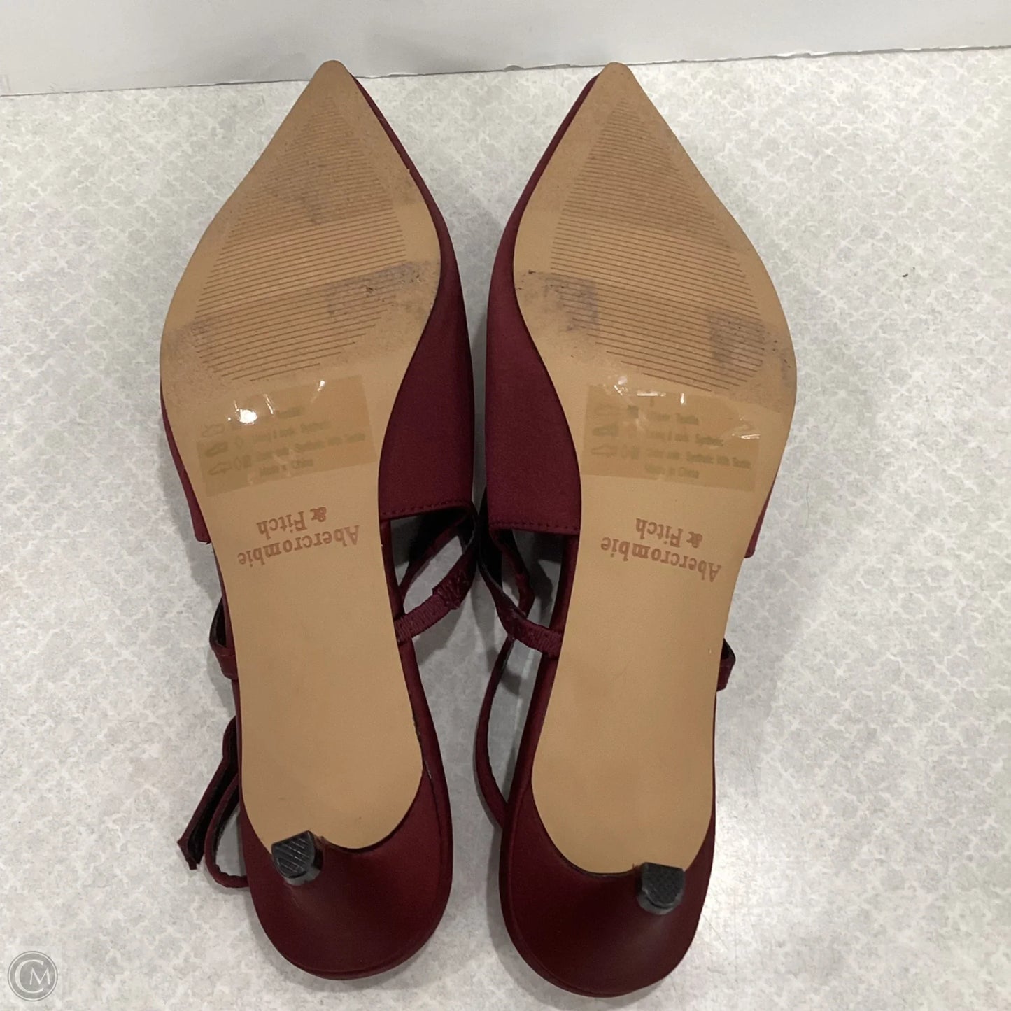 Shoes Heels Kitten By Abercrombie And Fitch In Maroon, Size: 9
