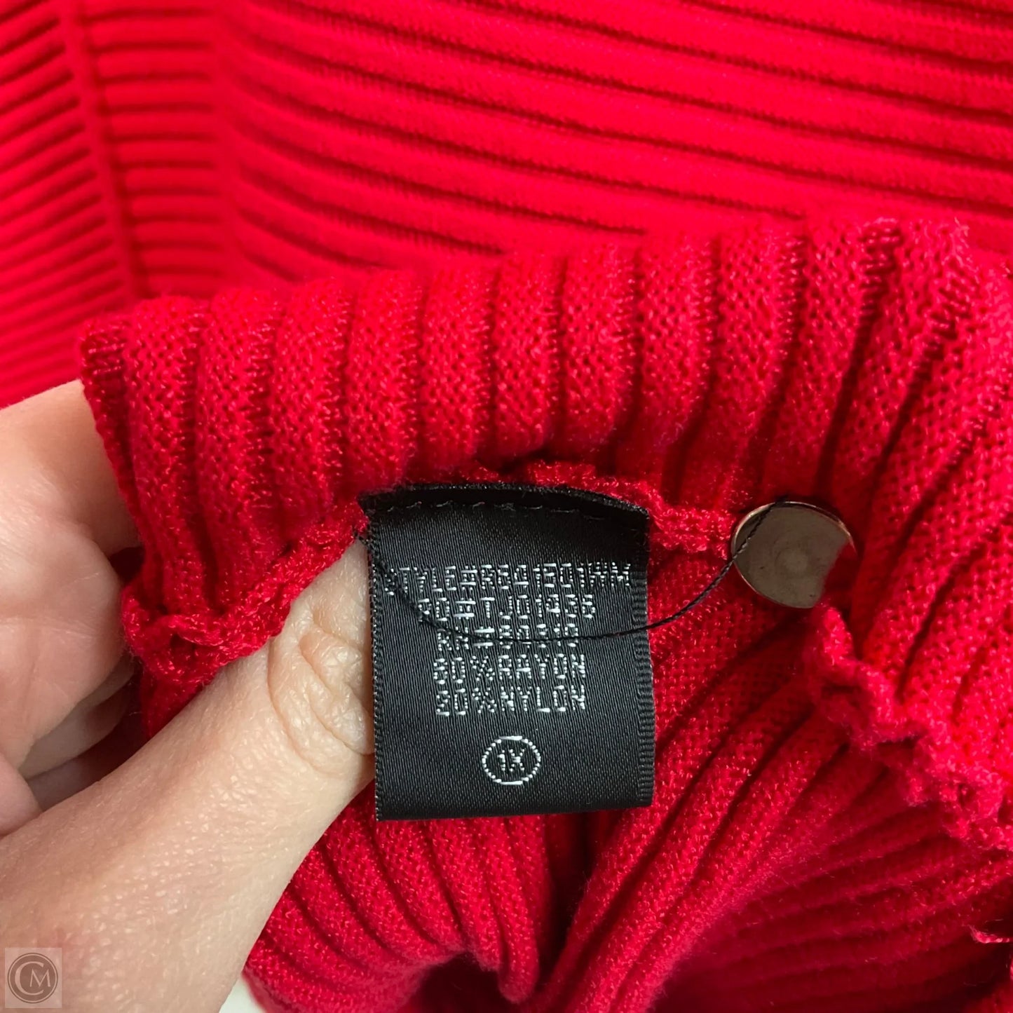 Sweater By Cyrus Knits In Red, Size: 1x