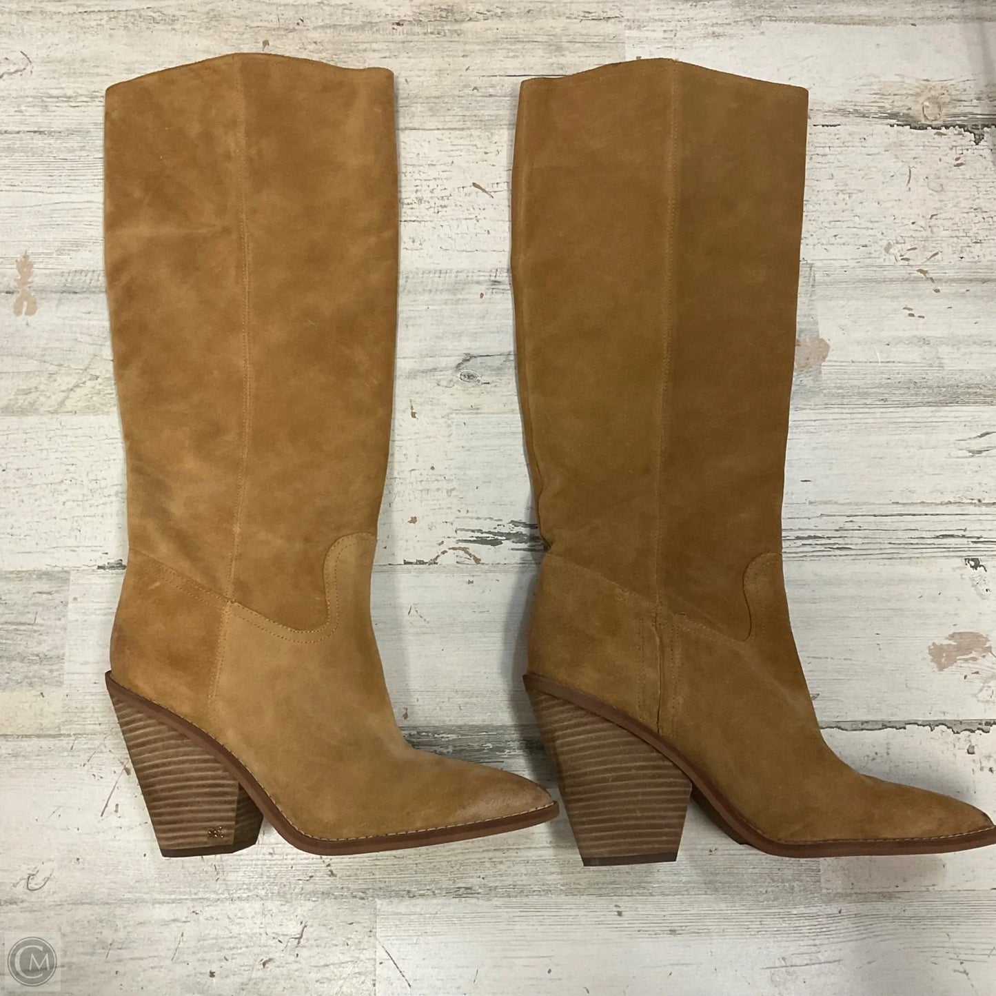 Boots Knee Heels By Sam Edelman In Brown, Size: 10