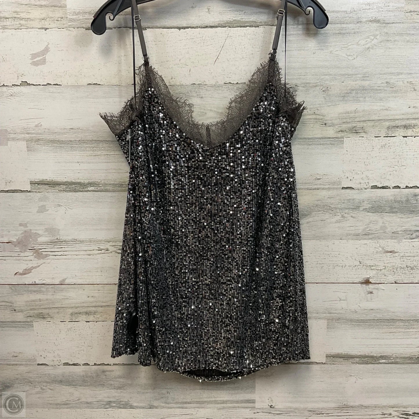 Top Sleeveless By White Birch In Silver, Size: Xl