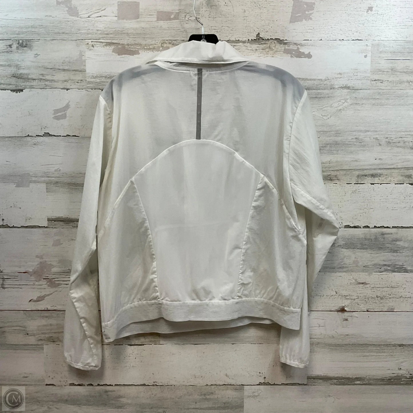 Athletic Jacket By New Balance In White, Size: M