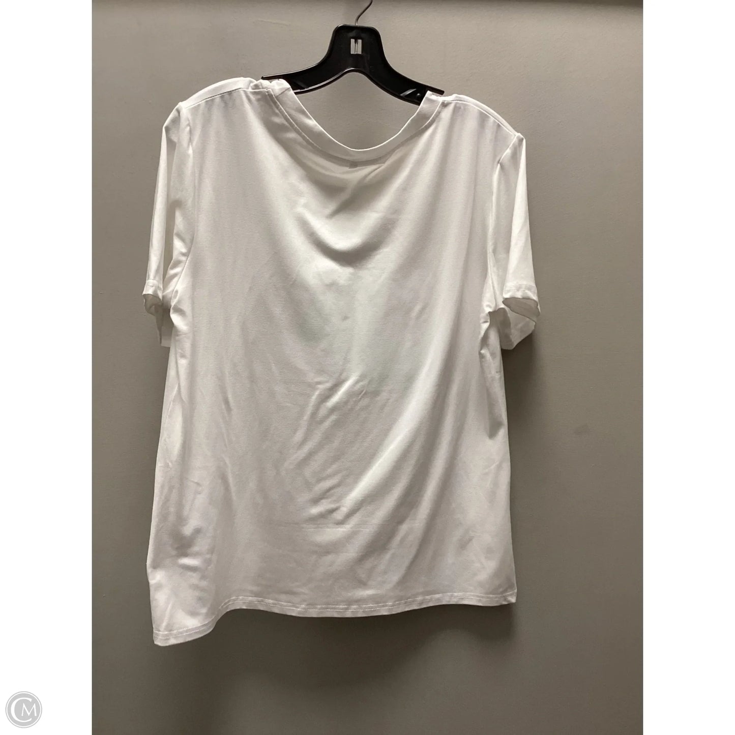 Top Short Sleeve Basic By Cme In White, Size: L