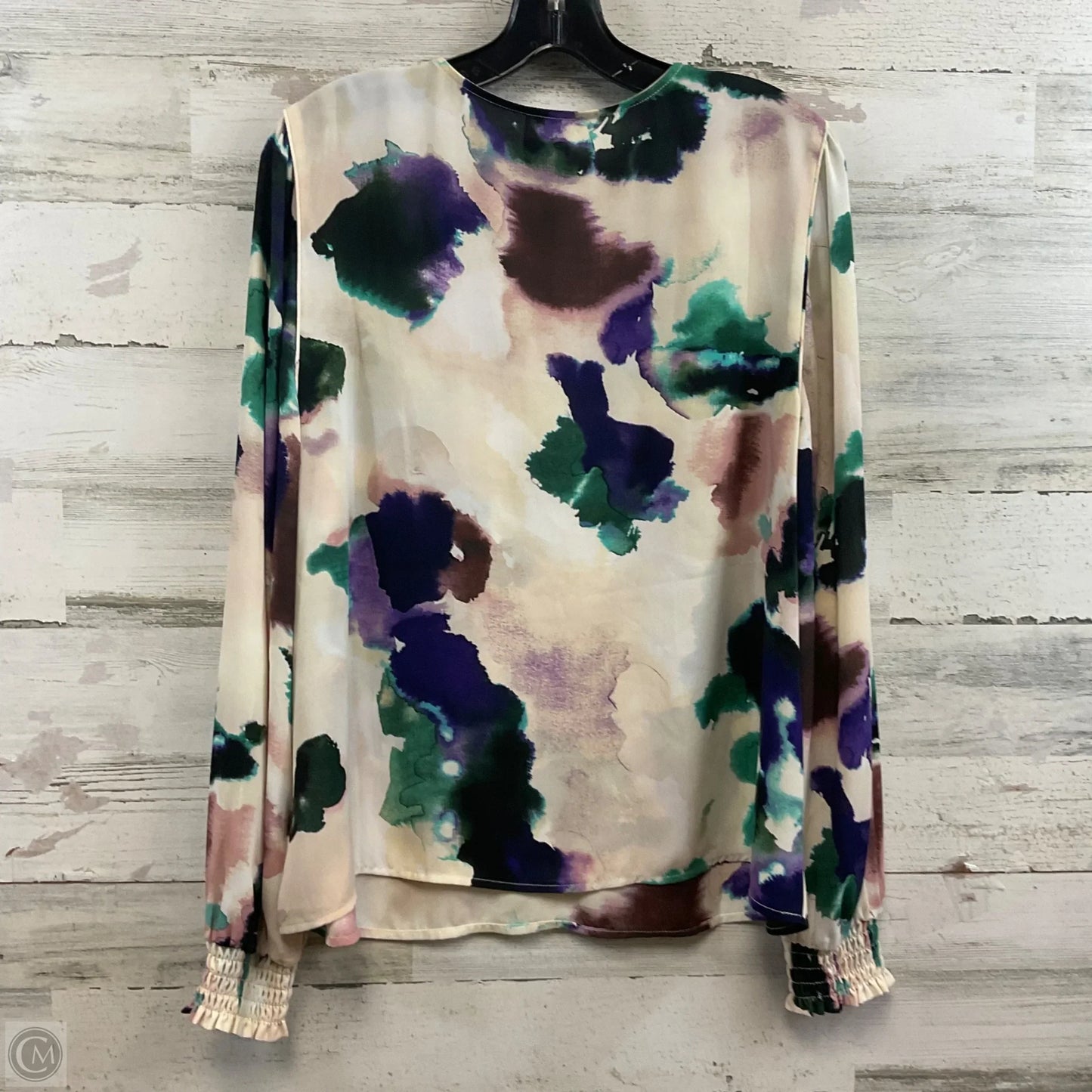 Blouse Long Sleeve By Cabi In Cream, Size: M