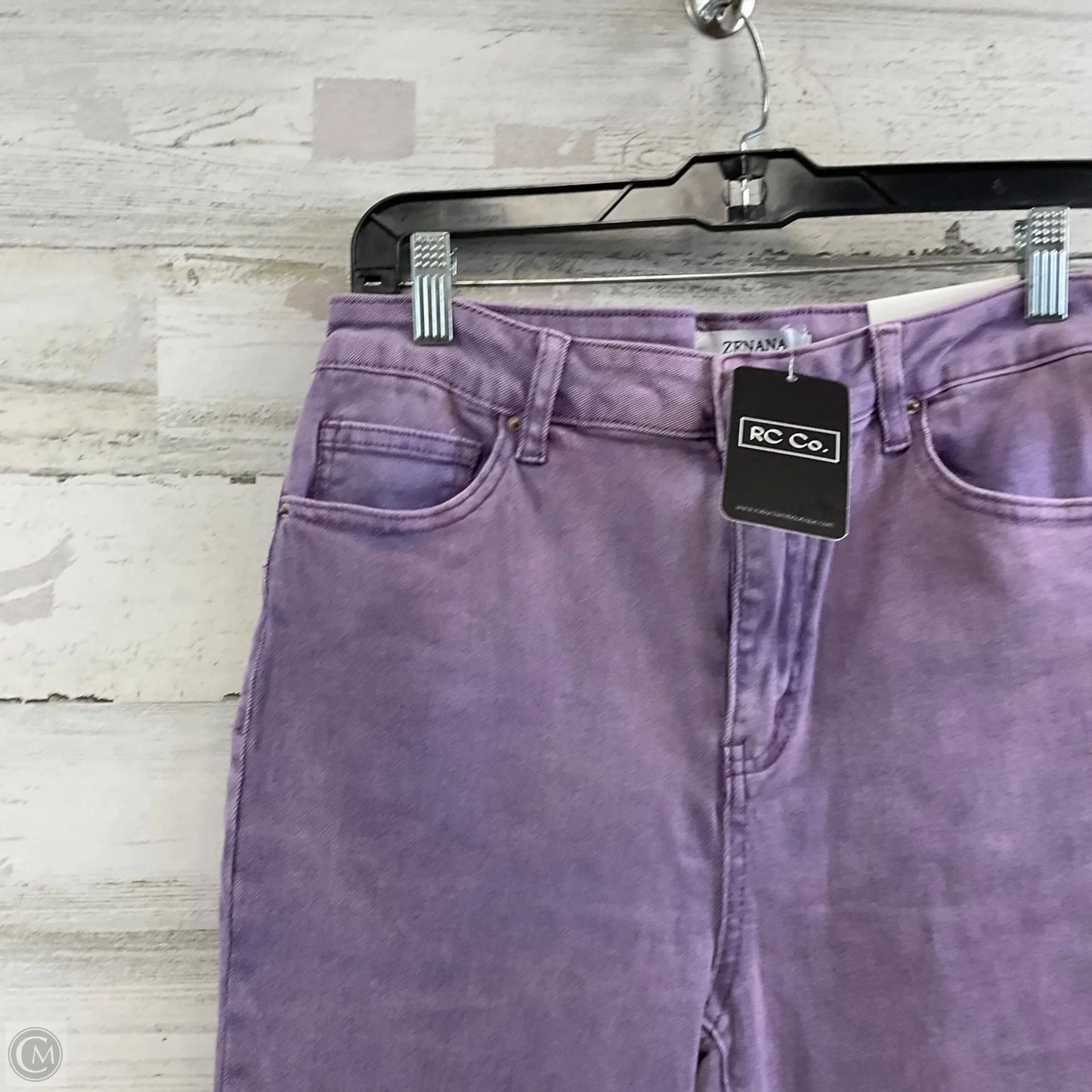 Jeans Straight By Zenana Outfitters In Purple, Size: L