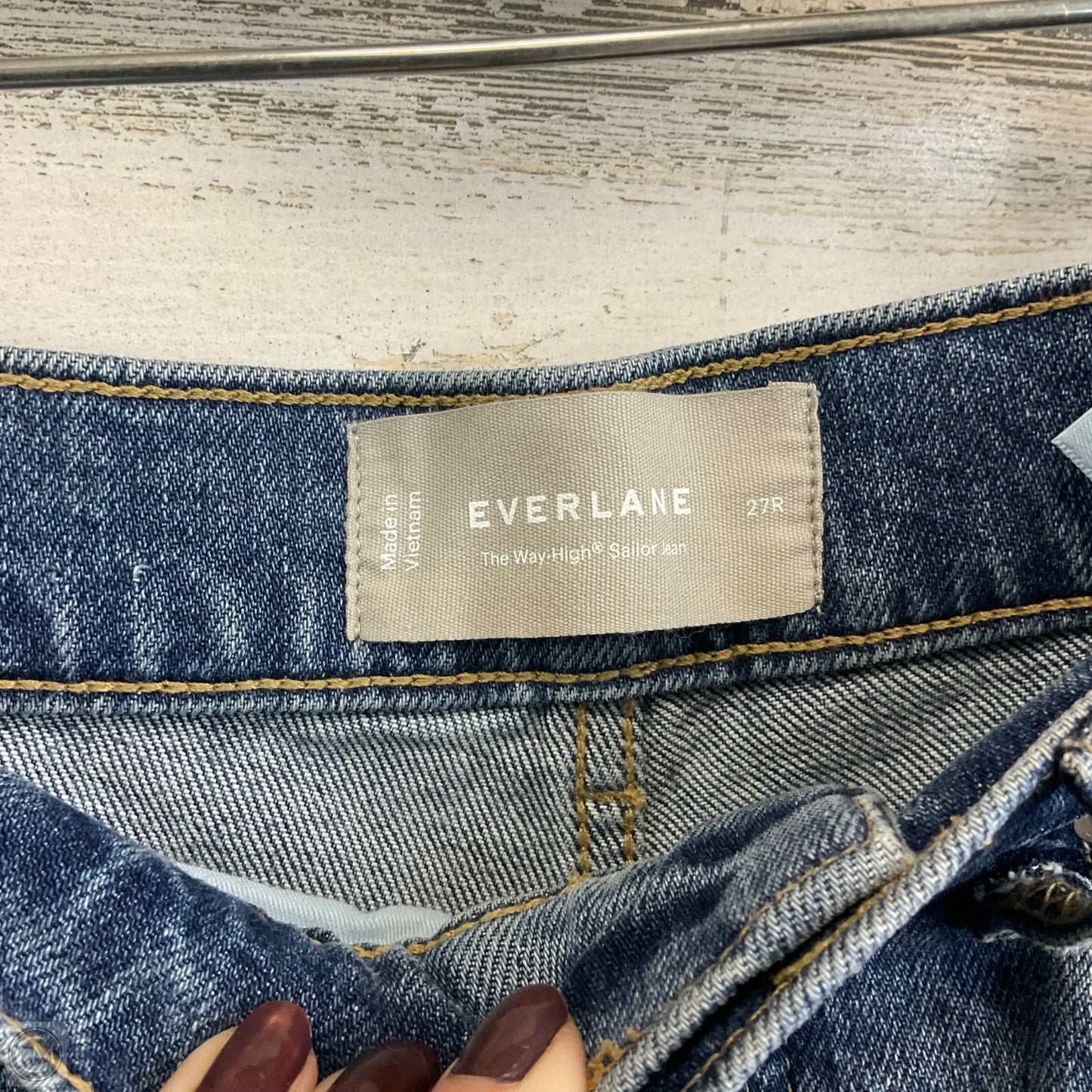 Jeans Wide Leg By Everlane In Blue Denim, Size: 4