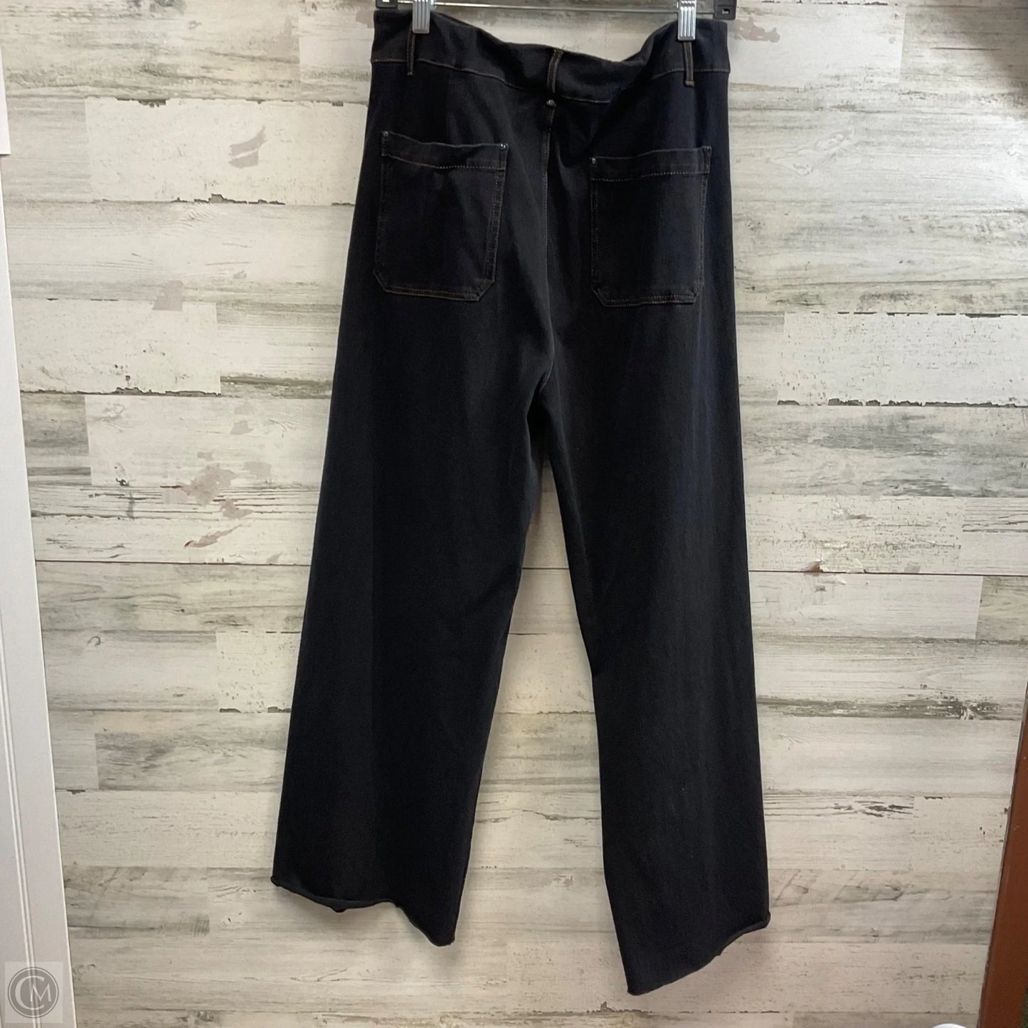 Jeans Wide Leg By Lysse In Black Denim, Size: Xl