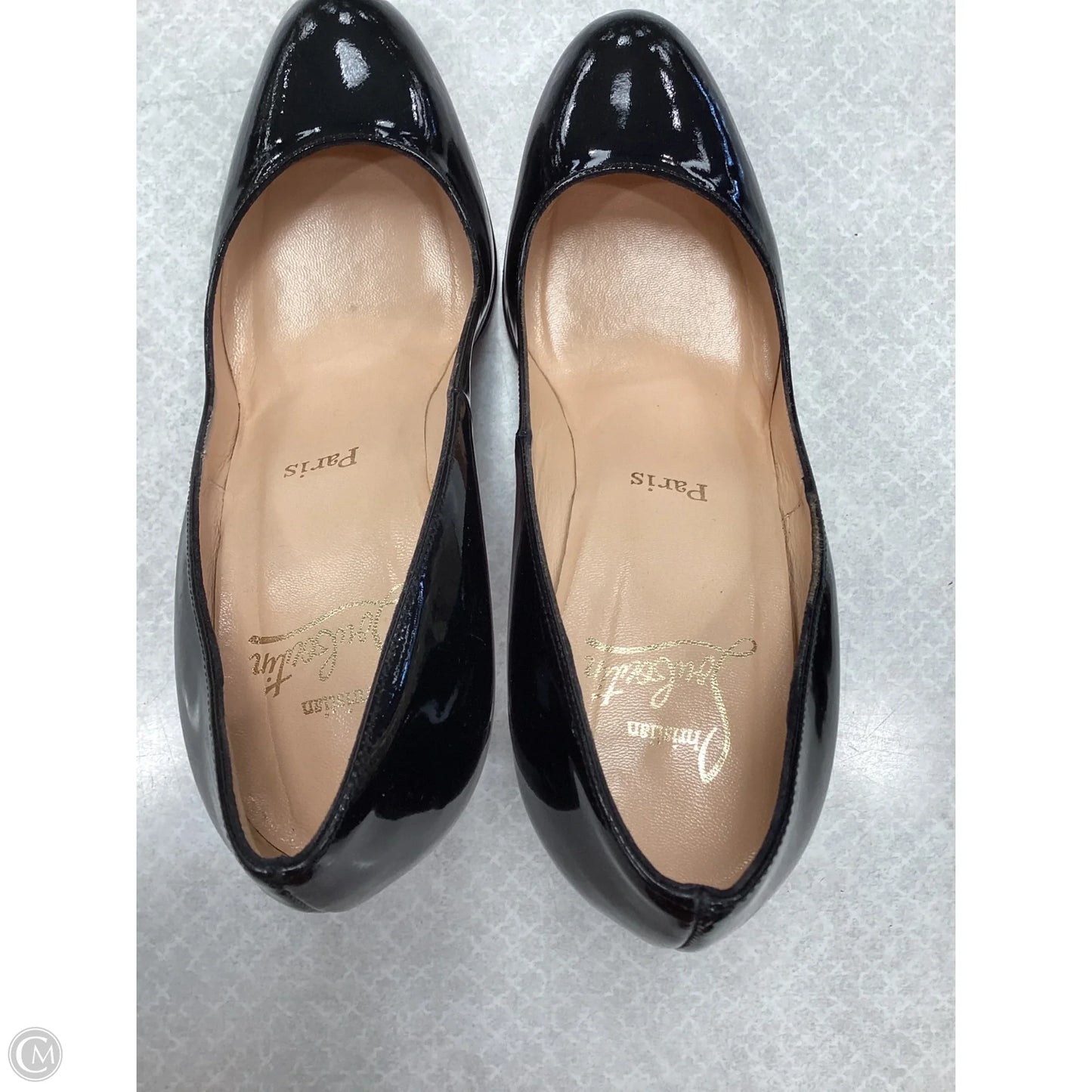 Shoes Luxury Designer By Christian Louboutin In Black, Size: 6.5