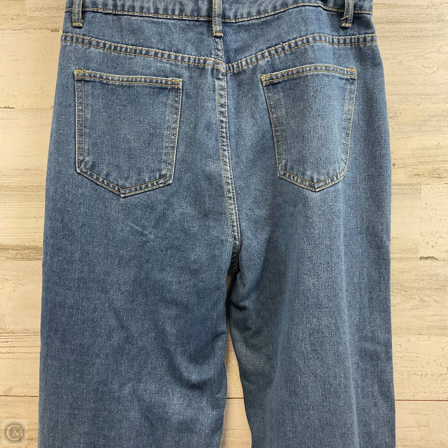 Jeans Wide Leg By Cmf In Blue Denim, Size: L