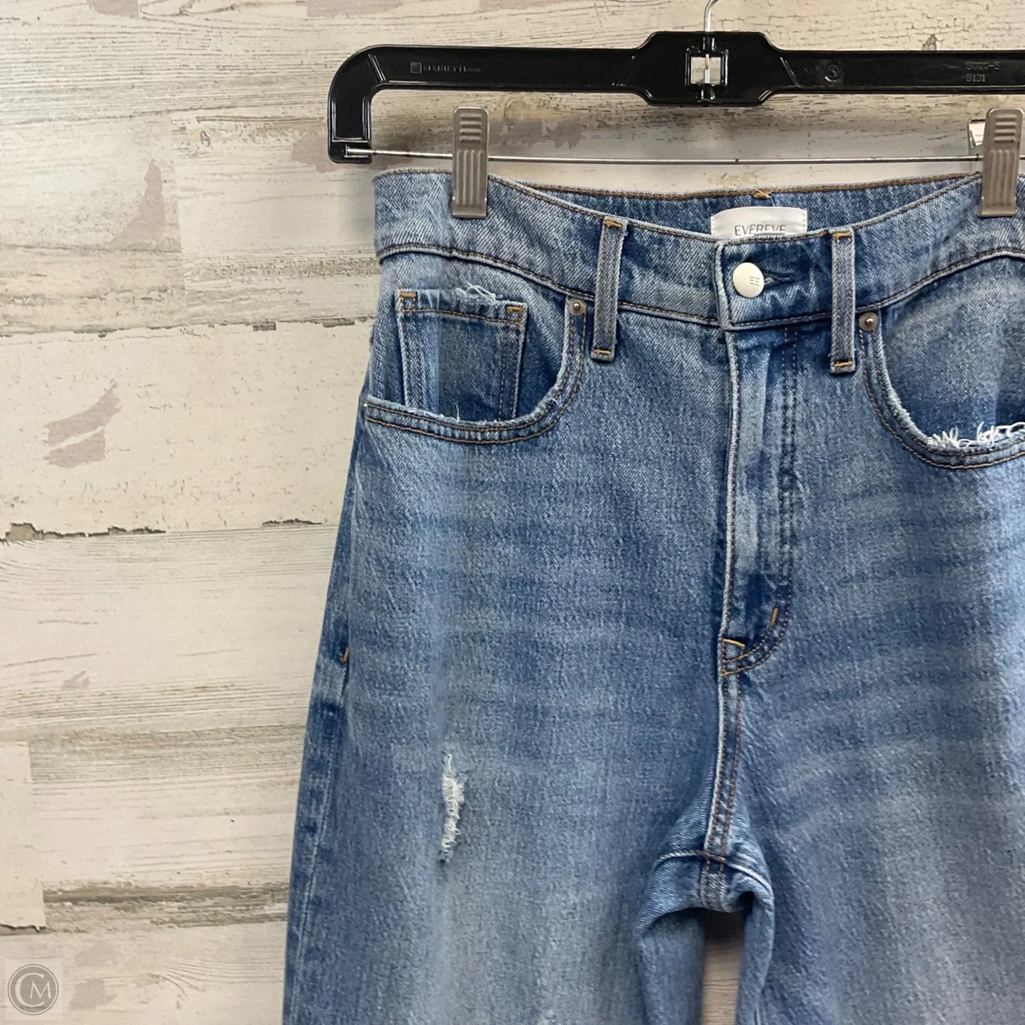 Jeans Straight By Evereve In Blue Denim, Size: 4