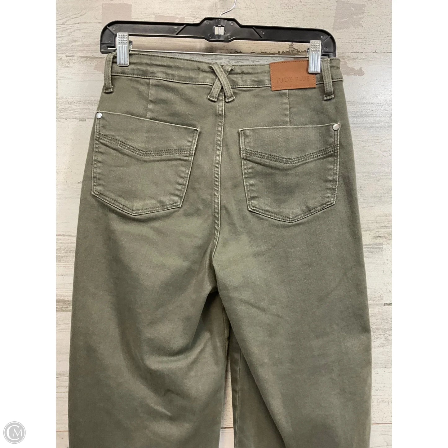 Jeans Straight By Judy Blue In Green Denim, Size: 4