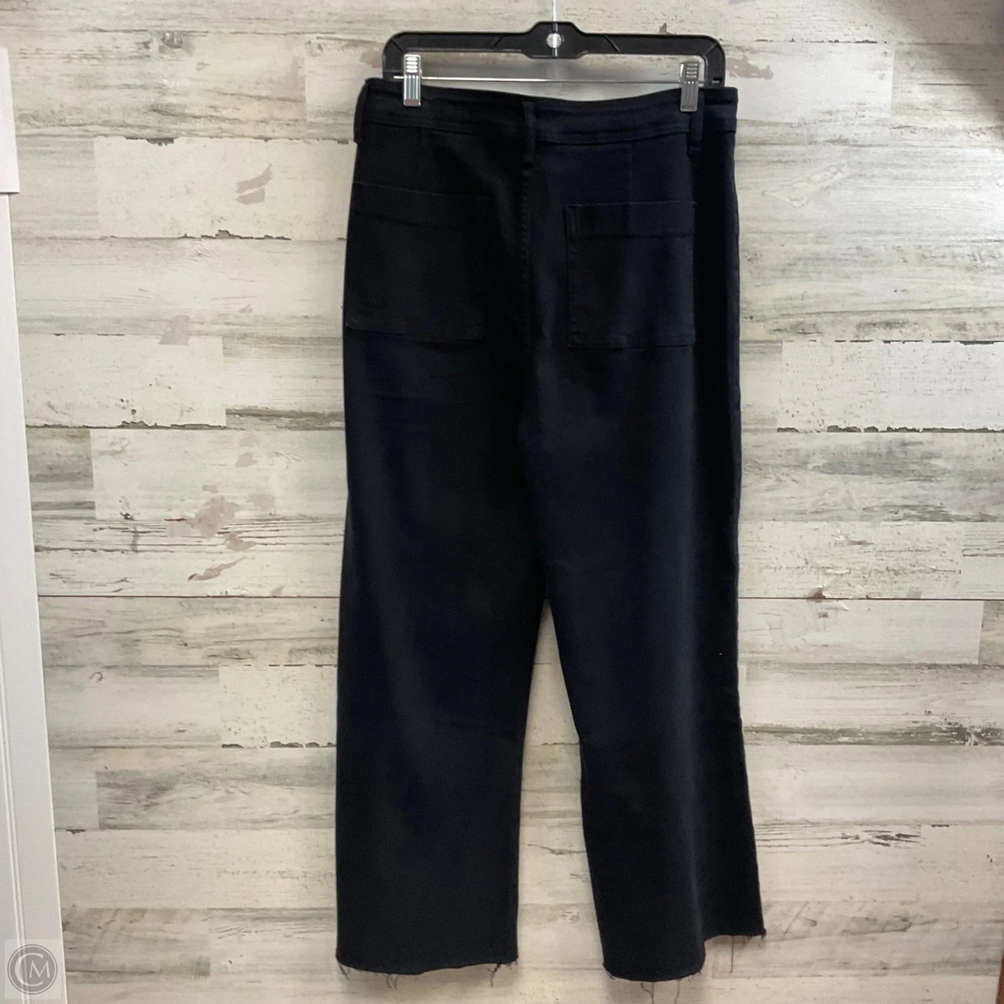 Jeans Wide Leg By SUPGREOU In Black Denim, Size: Xl