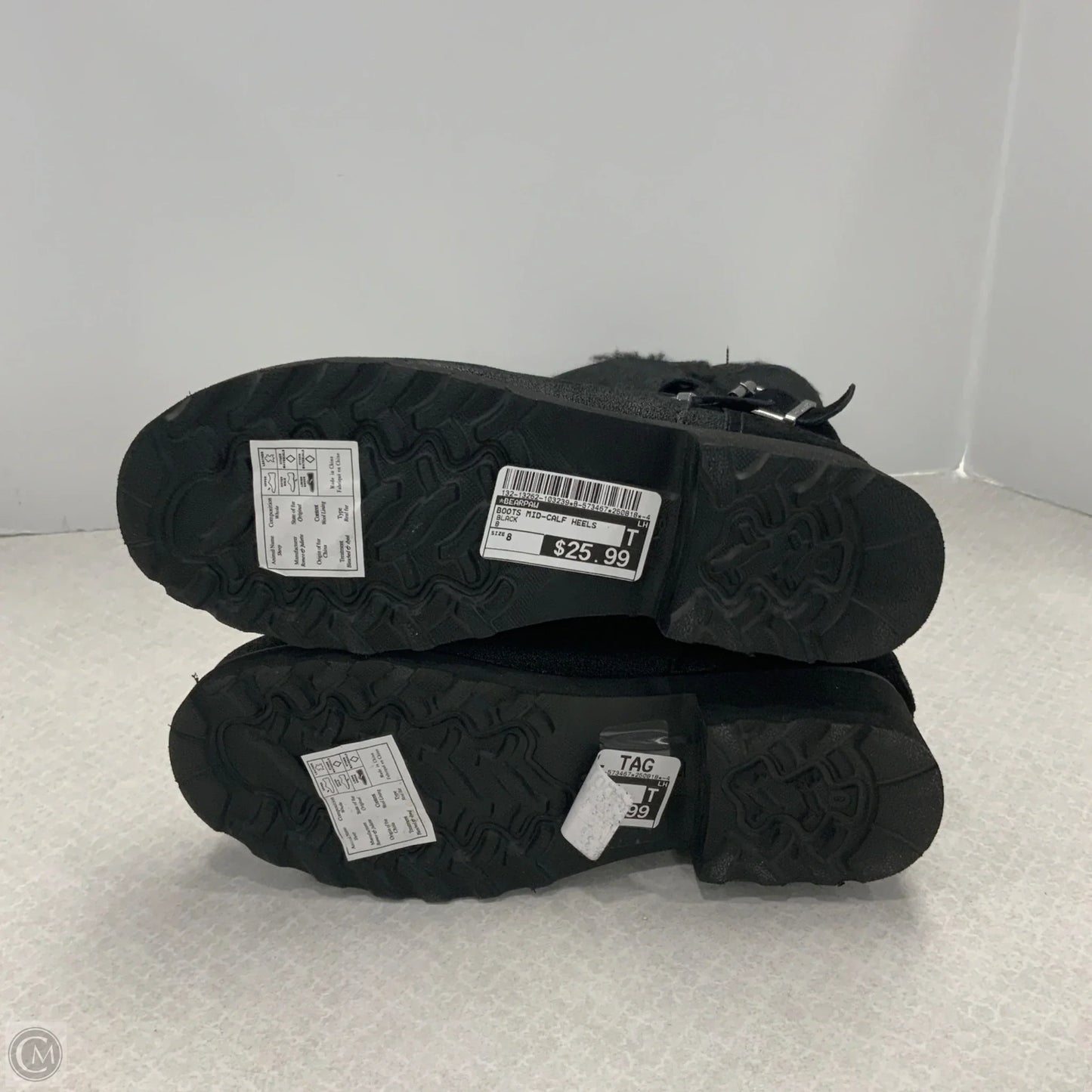 Boots Mid-calf Heels By Bearpaw In Black, Size: 8