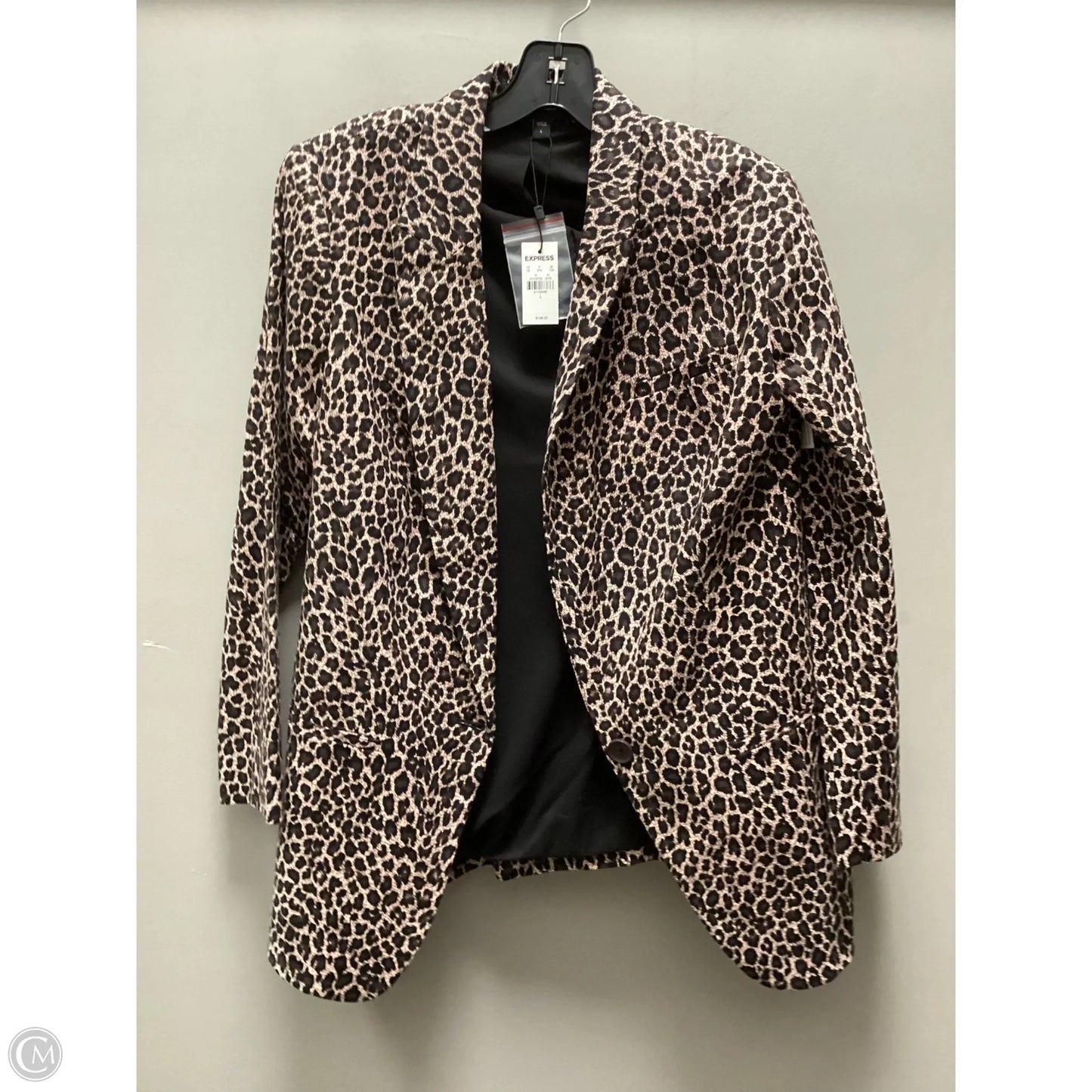 Blazer By Express In Animal Print, Size: L