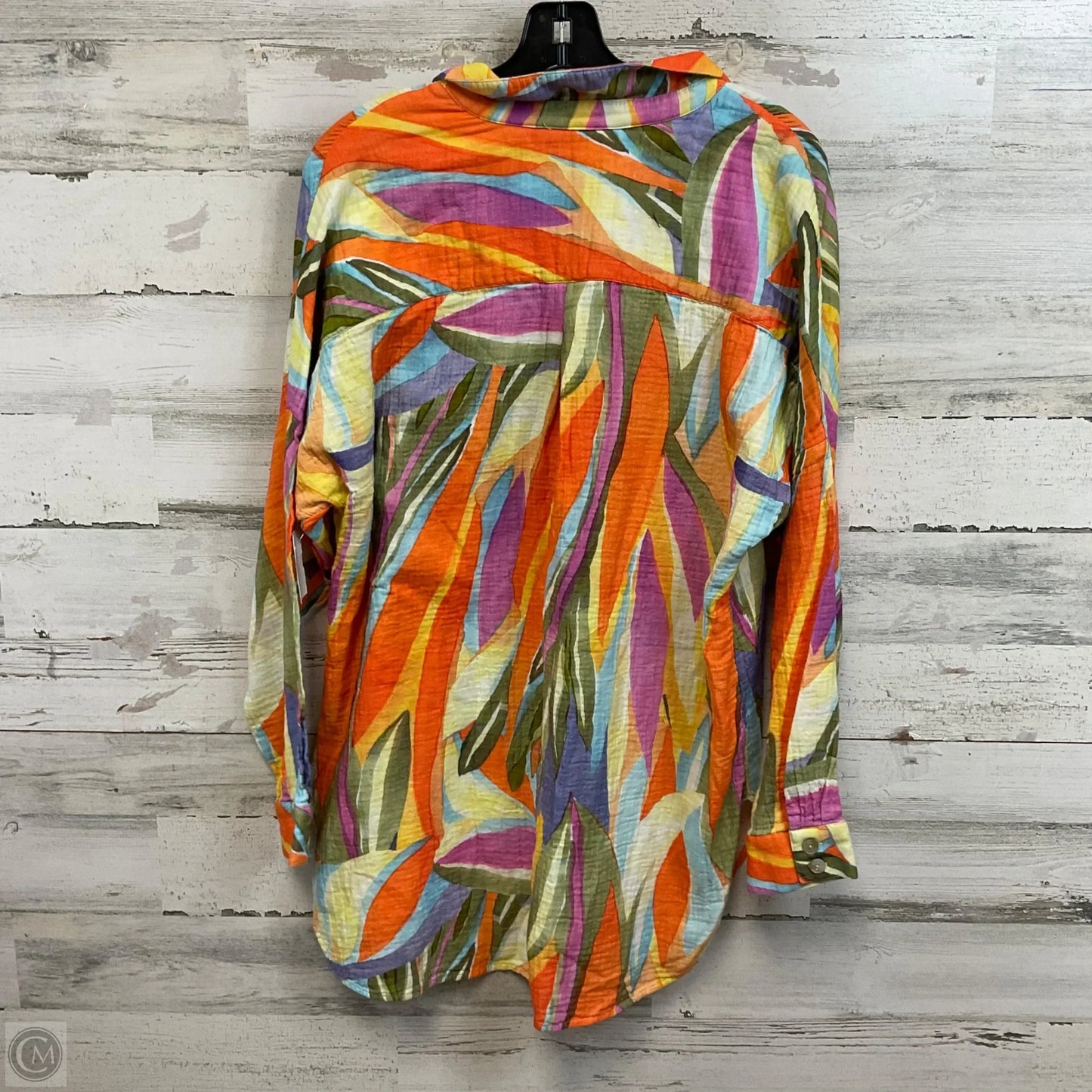 Blouse Long Sleeve By Soft Surroundings In Orange, Size: L