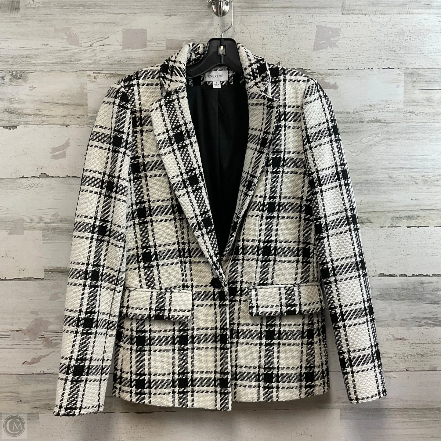 Blazer By Evereve In Black & White, Size: S