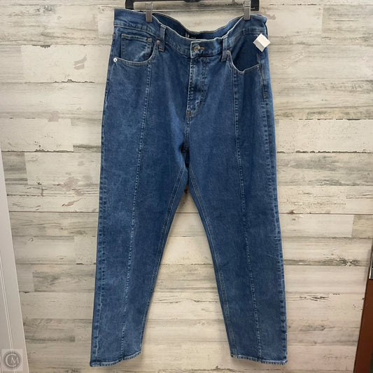 Jeans Straight By Gap In Blue Denim, Size: 18