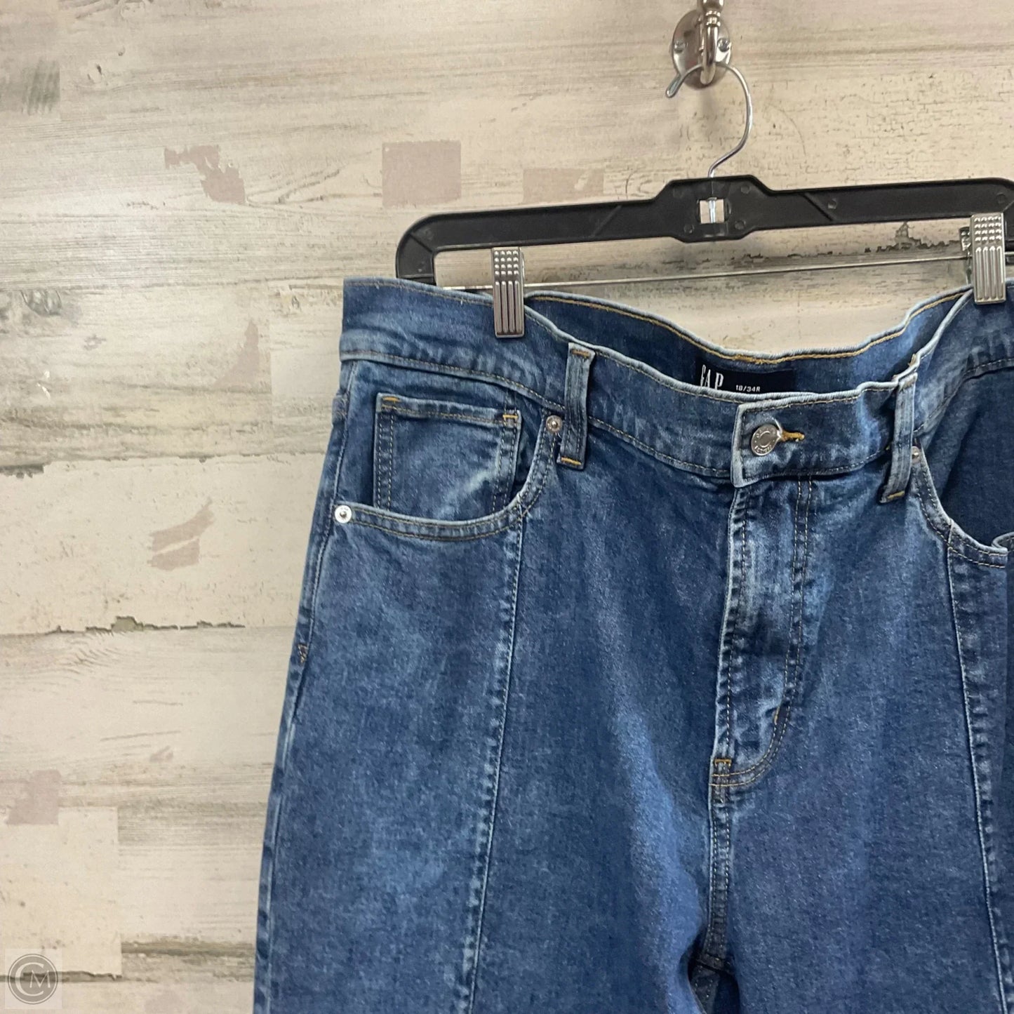 Jeans Straight By Gap In Blue Denim, Size: 18