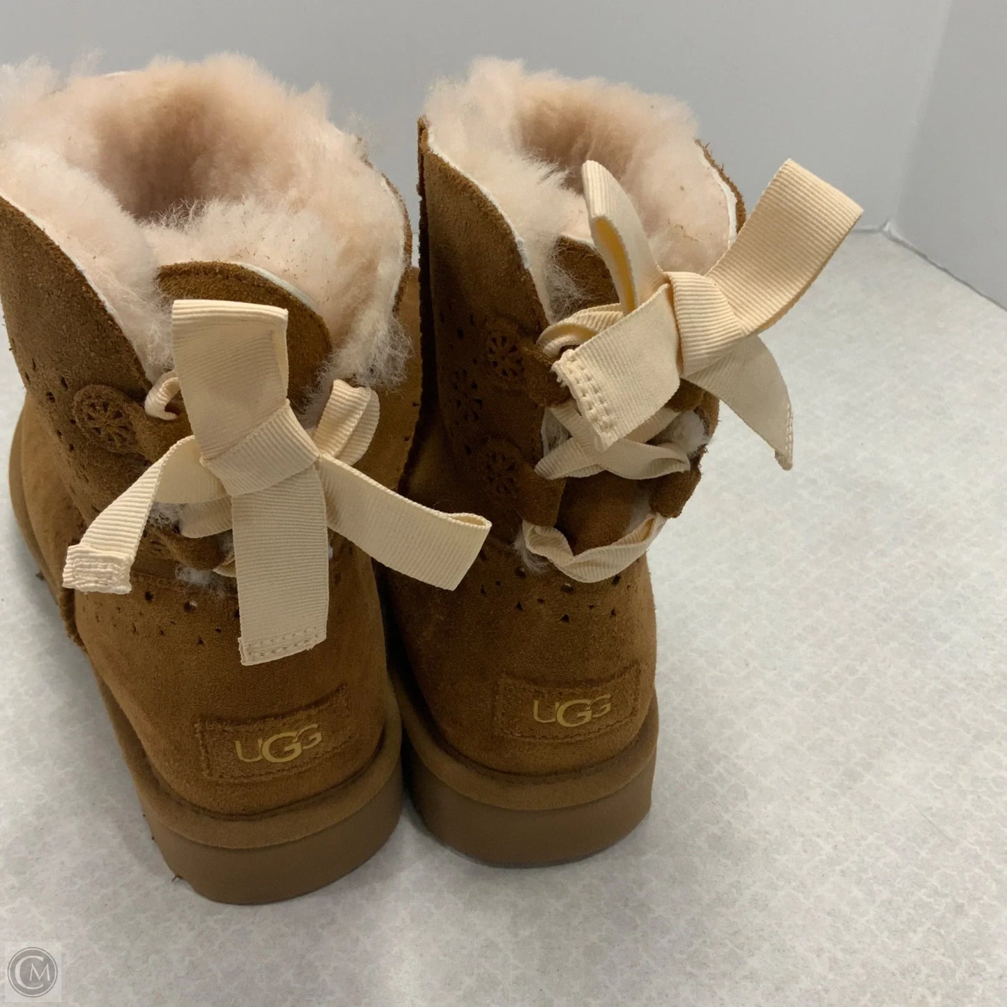 Boots Ankle Flats By Ugg In Brown, Size: 10