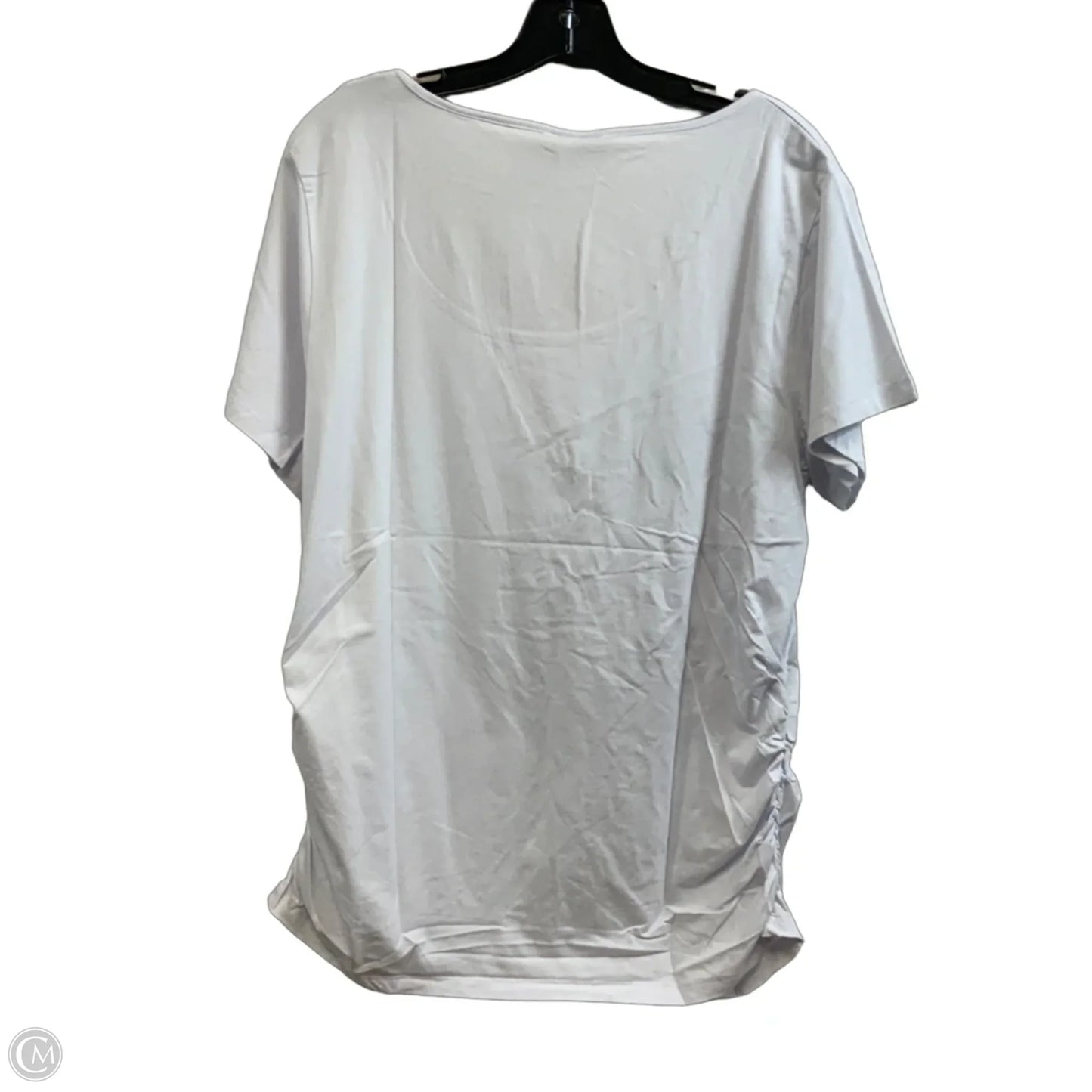 Top Short Sleeve Basic By SASS & SASSY In White, Size: 2x