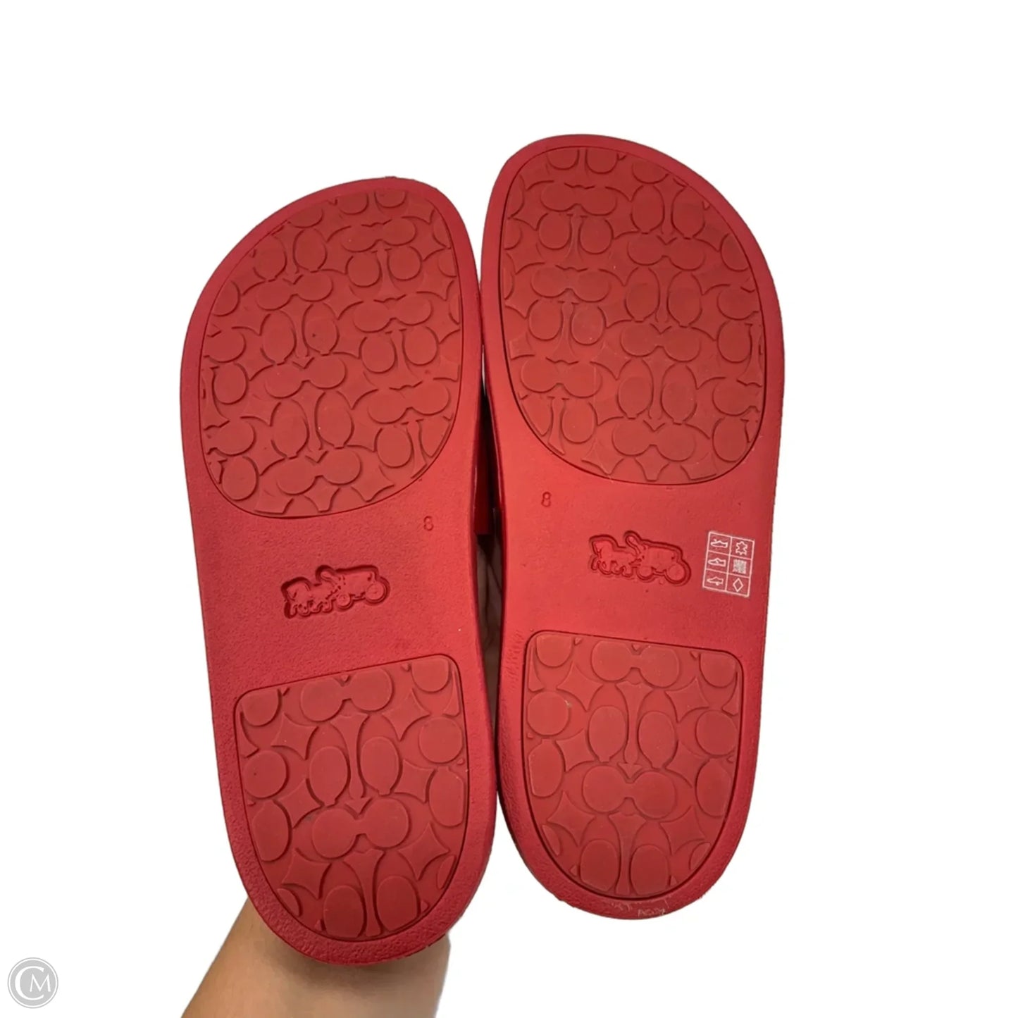 Sandals Designer By Coach In Red, Size: 8