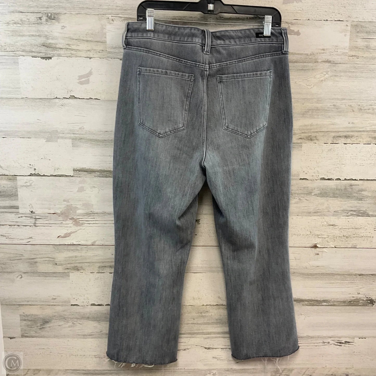 Jeans Wide Leg By Liverpool In Black Denim, Size: 12