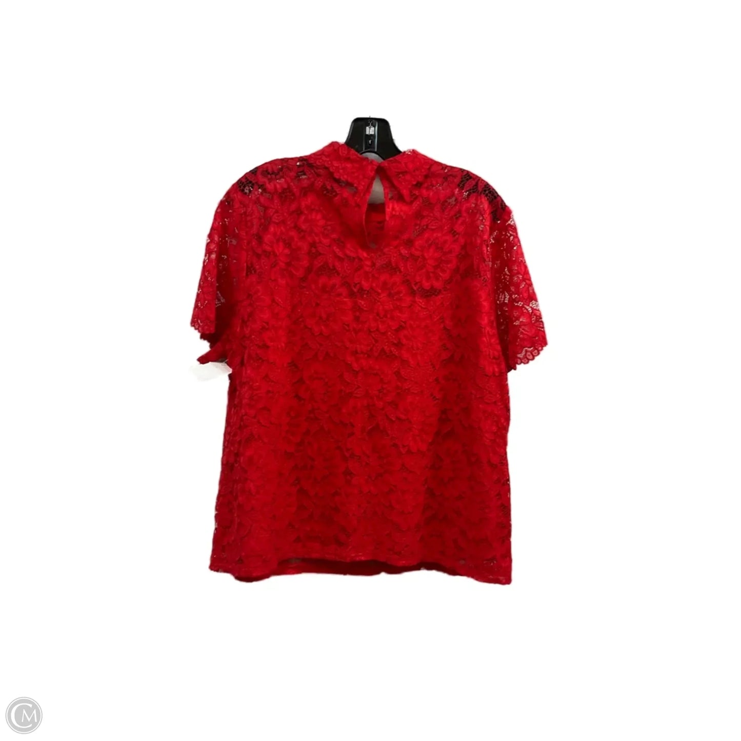Top Short Sleeve By Laundry In Red, Size: L