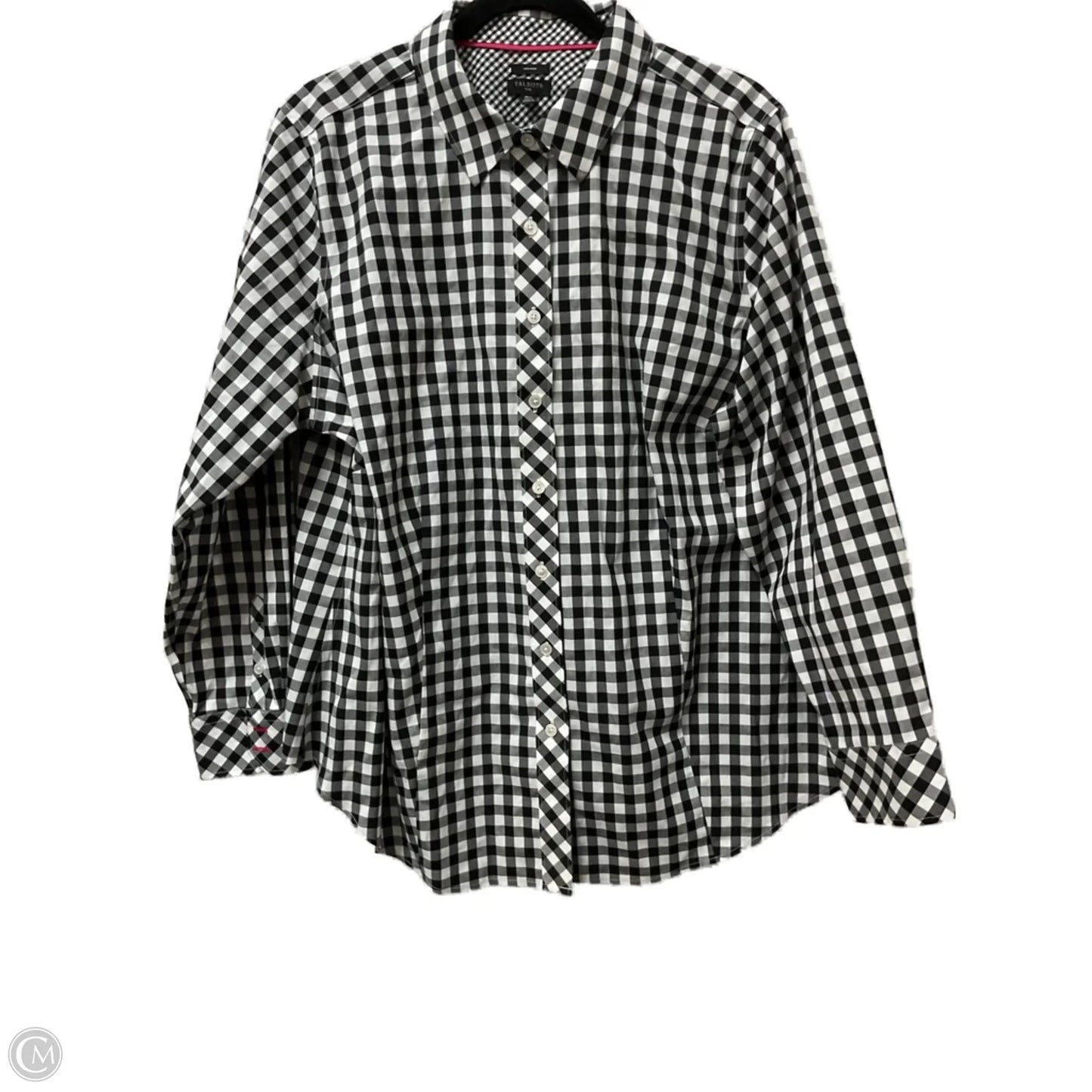 Top Long Sleeve By Talbots In Black & White, Size: 2x