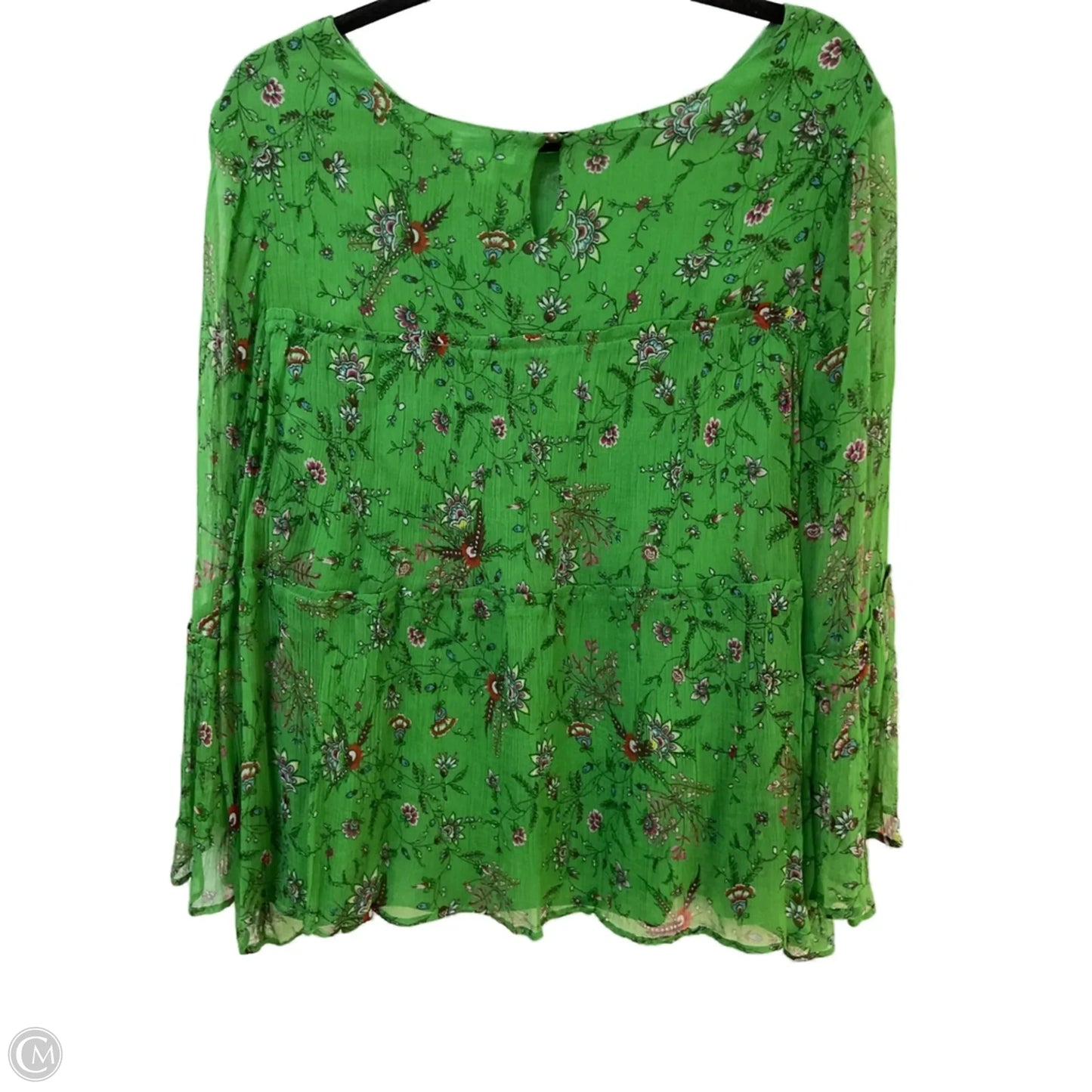 Blouse Long Sleeve By Sundance In Green, Size: L