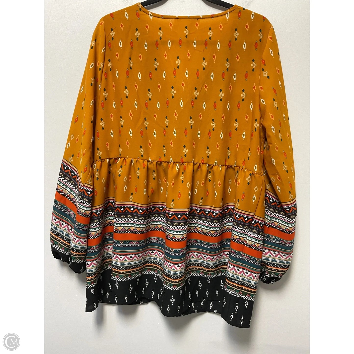 Top Long Sleeve By Suzanne Betro In Multi-colored, Size: Xl