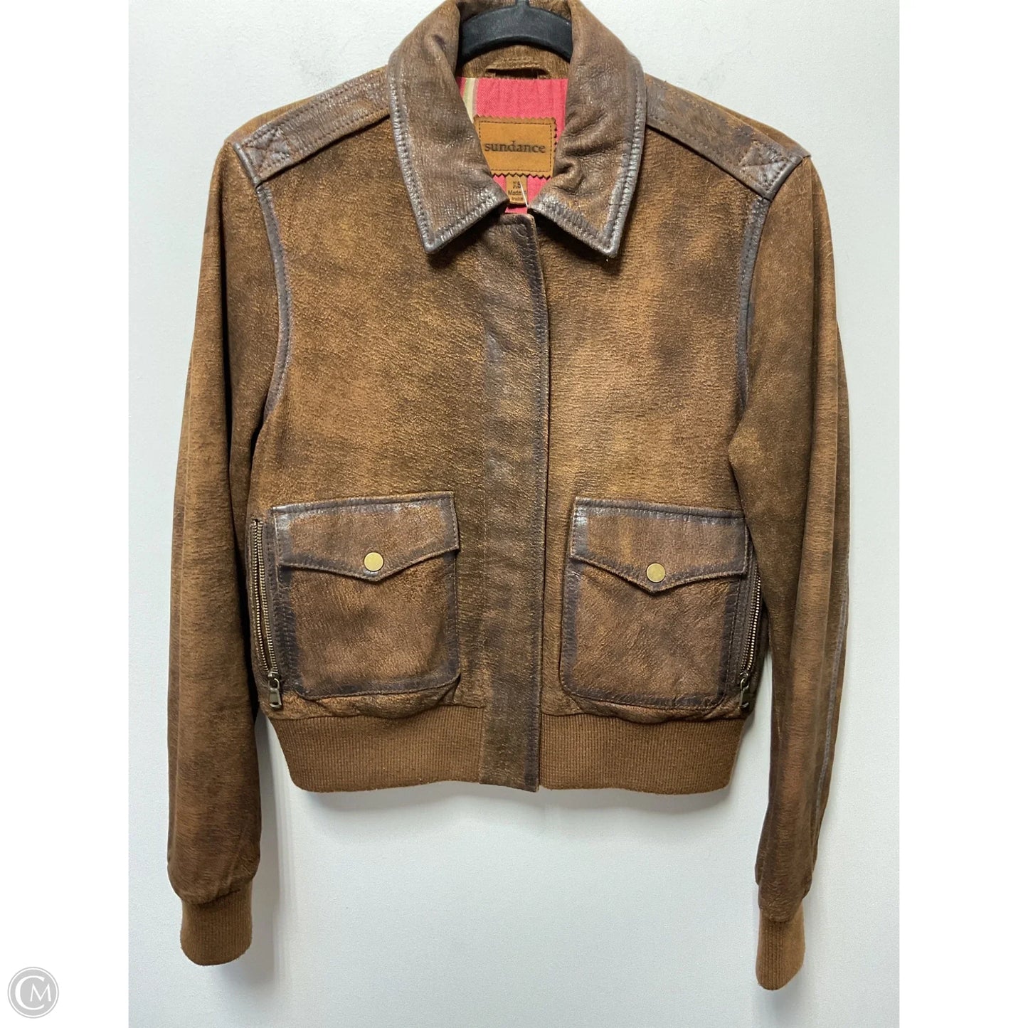 Jacket Leather By Sundance In Brown, Size: Xs