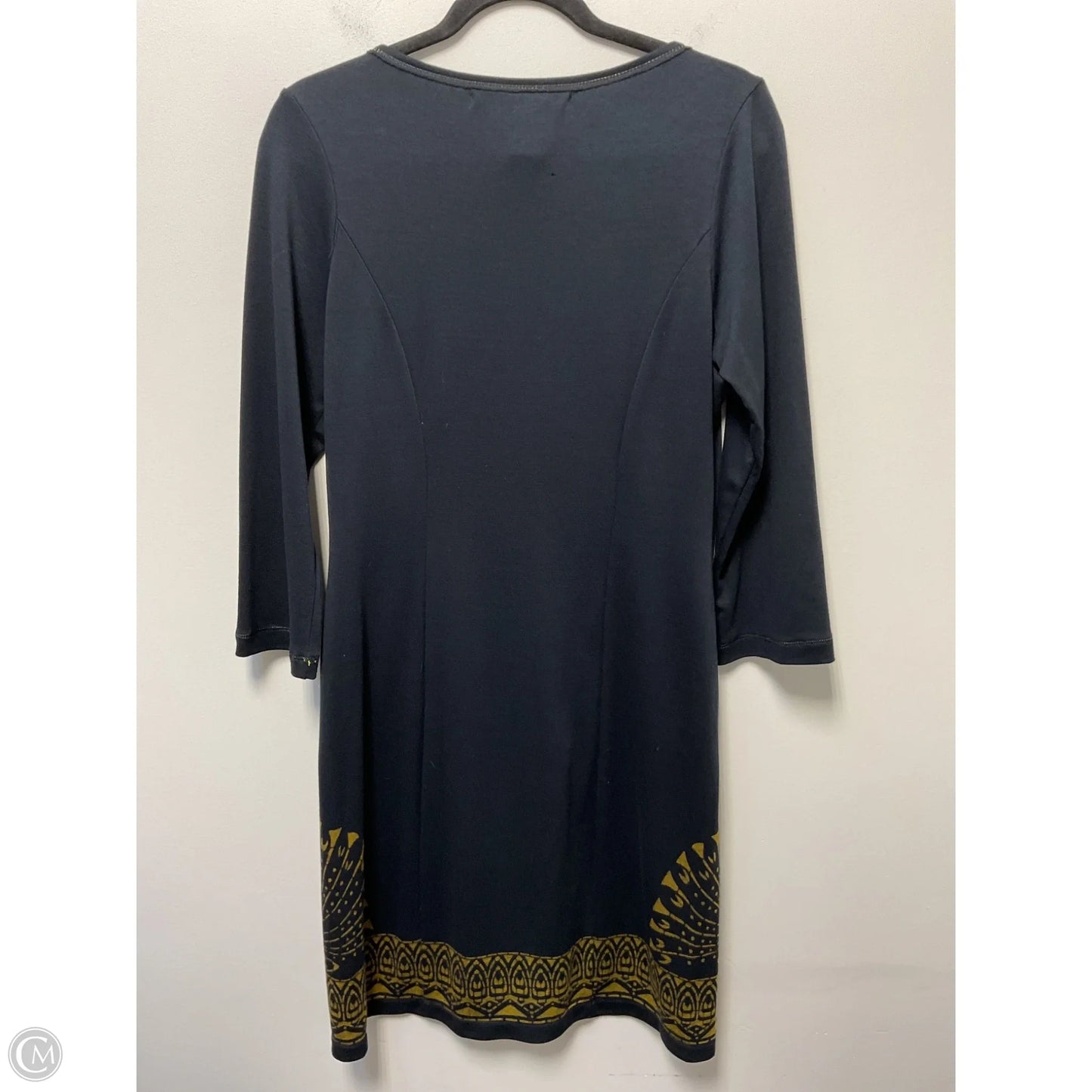 Dress Casual Midi By Max Studio In Blue & Gold, Size: L