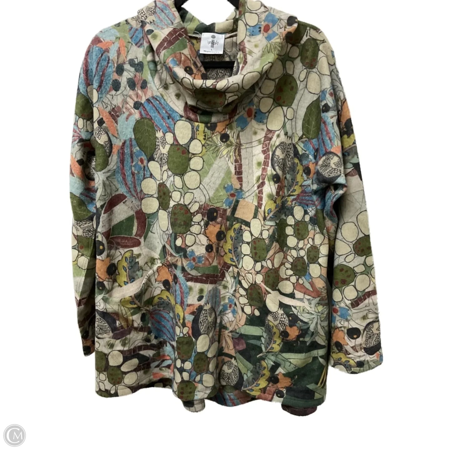 Tunic Long Sleeve By Clothes Mentor In Multi-colored, Size: L