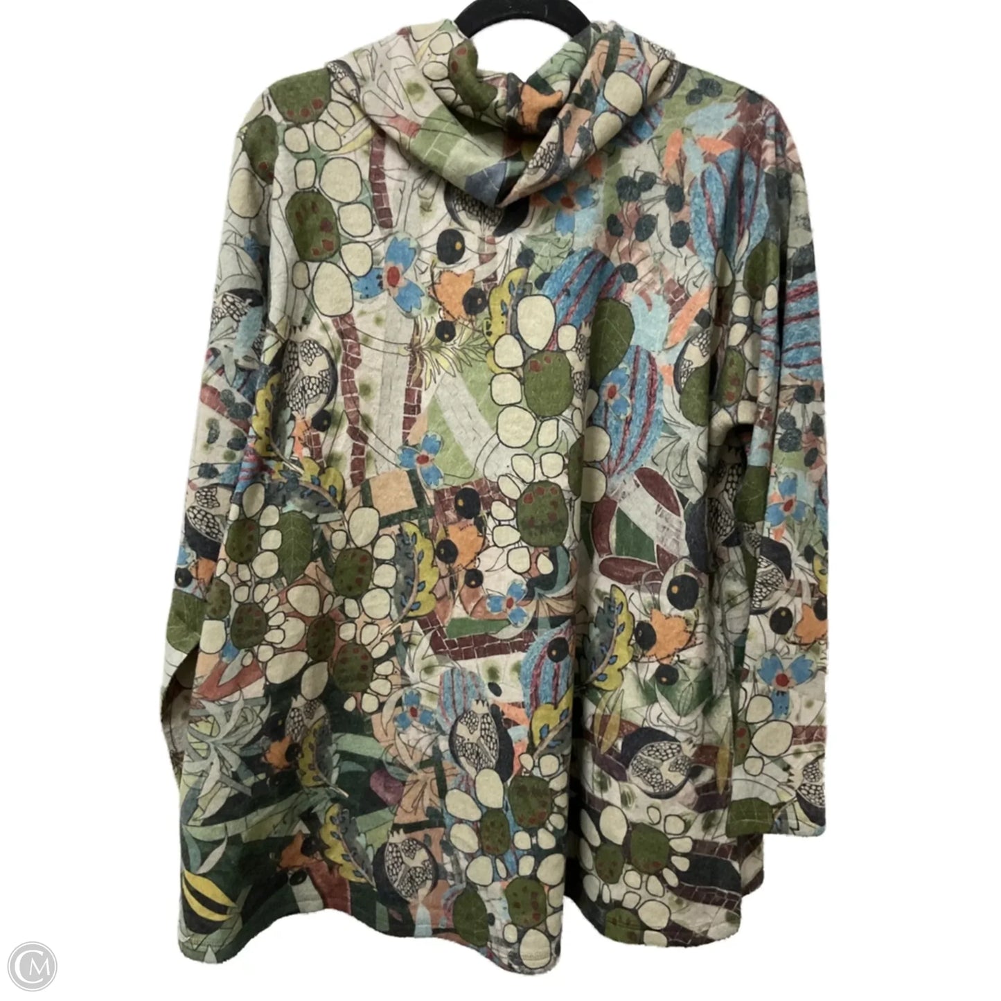 Tunic Long Sleeve By Clothes Mentor In Multi-colored, Size: L
