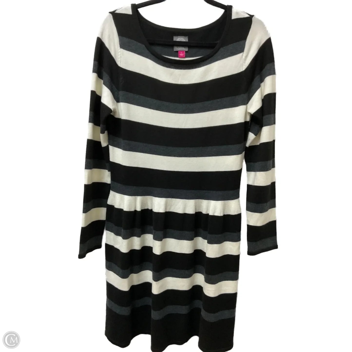 Dress Sweater By Vince Camuto In Striped Pattern, Size: L