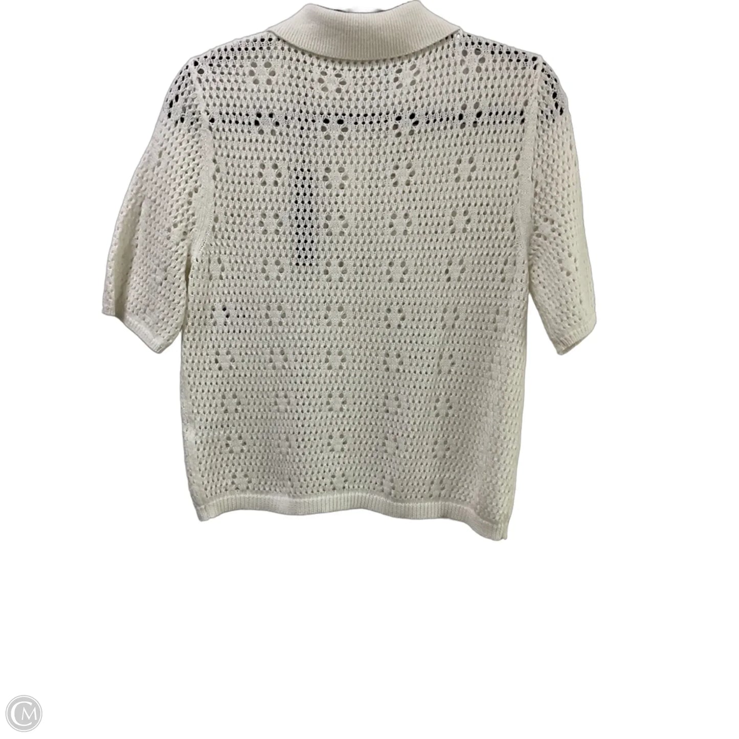 Top Short Sleeve By T Tahari In White, Size: L