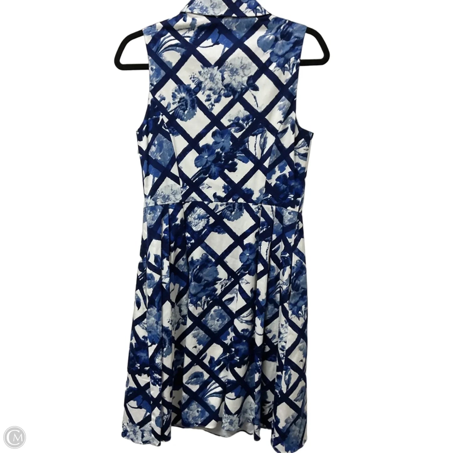 Dress Casual Midi By Alex Marie In Blue & White, Size: 4