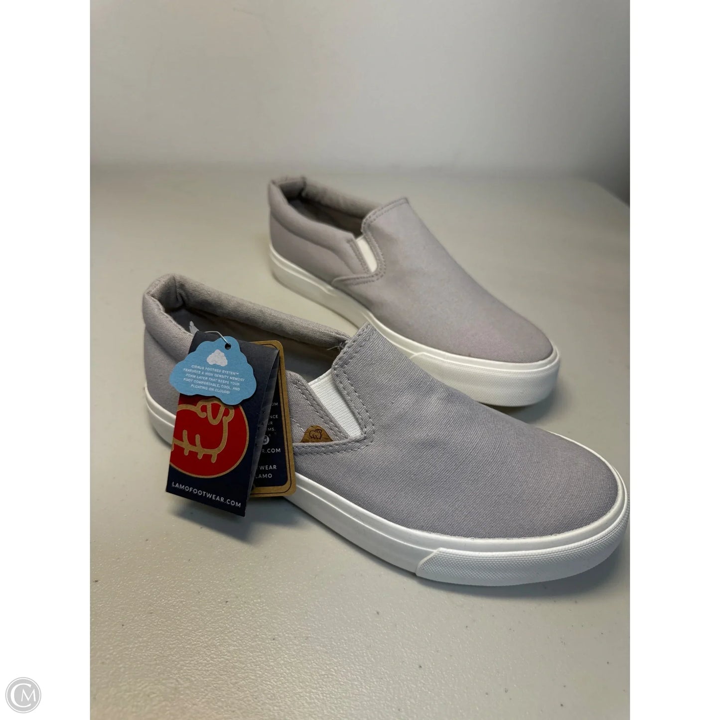 Shoes Flats By Lamo In Grey, Size: 6.5
