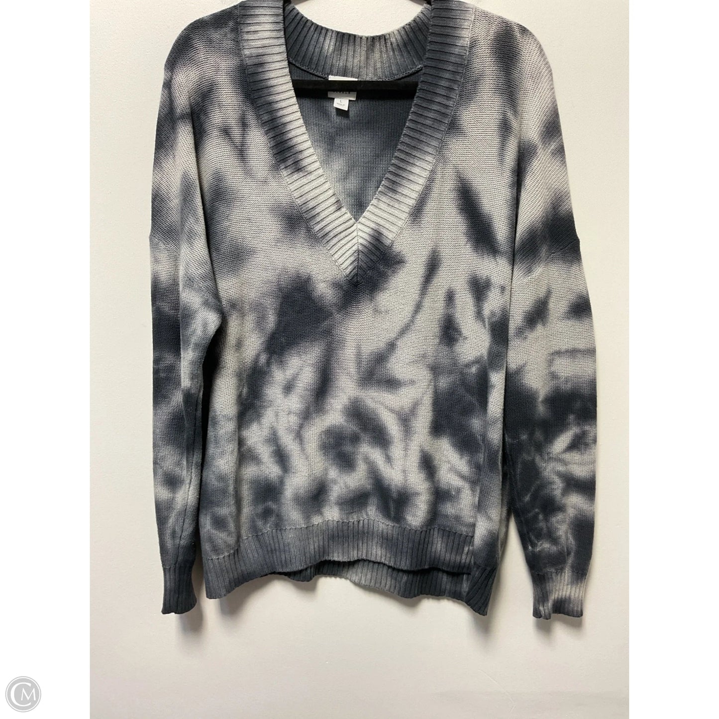 Sweater By Peyton Jensen In Blue & Grey, Size: L