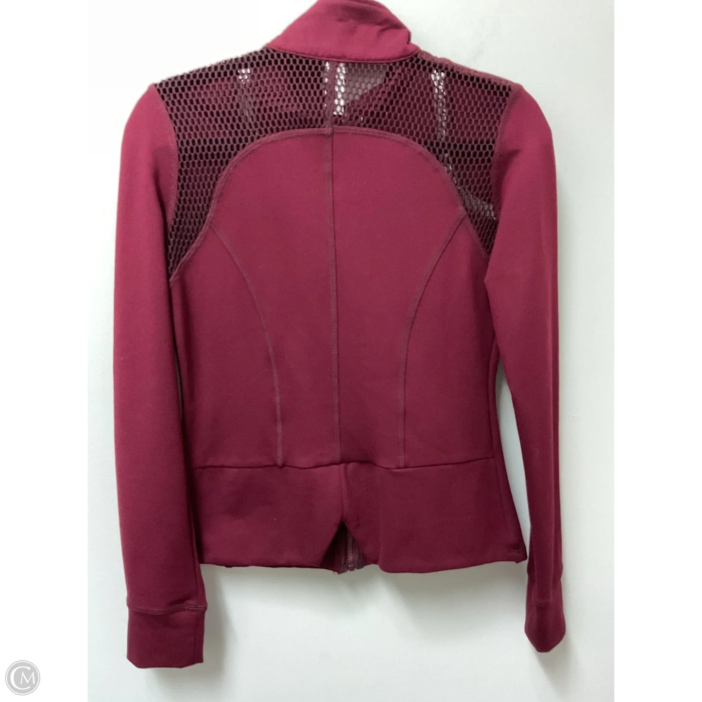 Athletic Jacket By Badgley Mischka In Maroon, Size: M