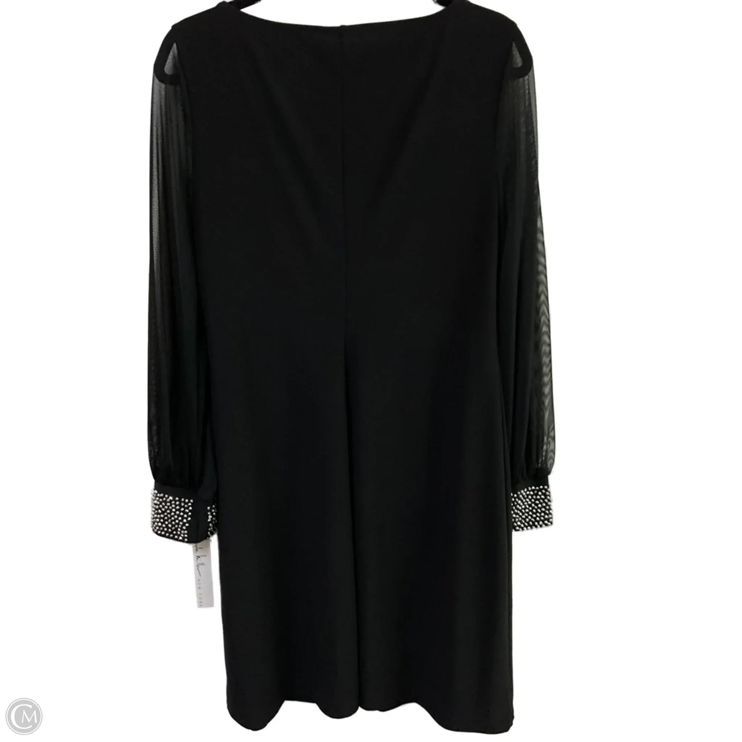 Dress Party Midi By Nicole Miller In Black & Silver, Size: L