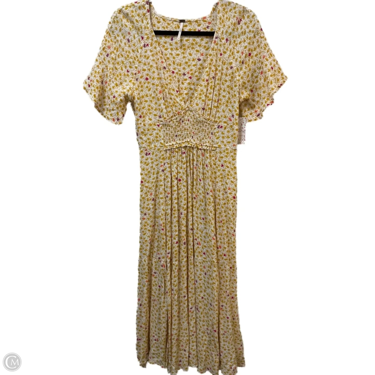 Dress Casual Midi By Free People In Yellow, Size: S