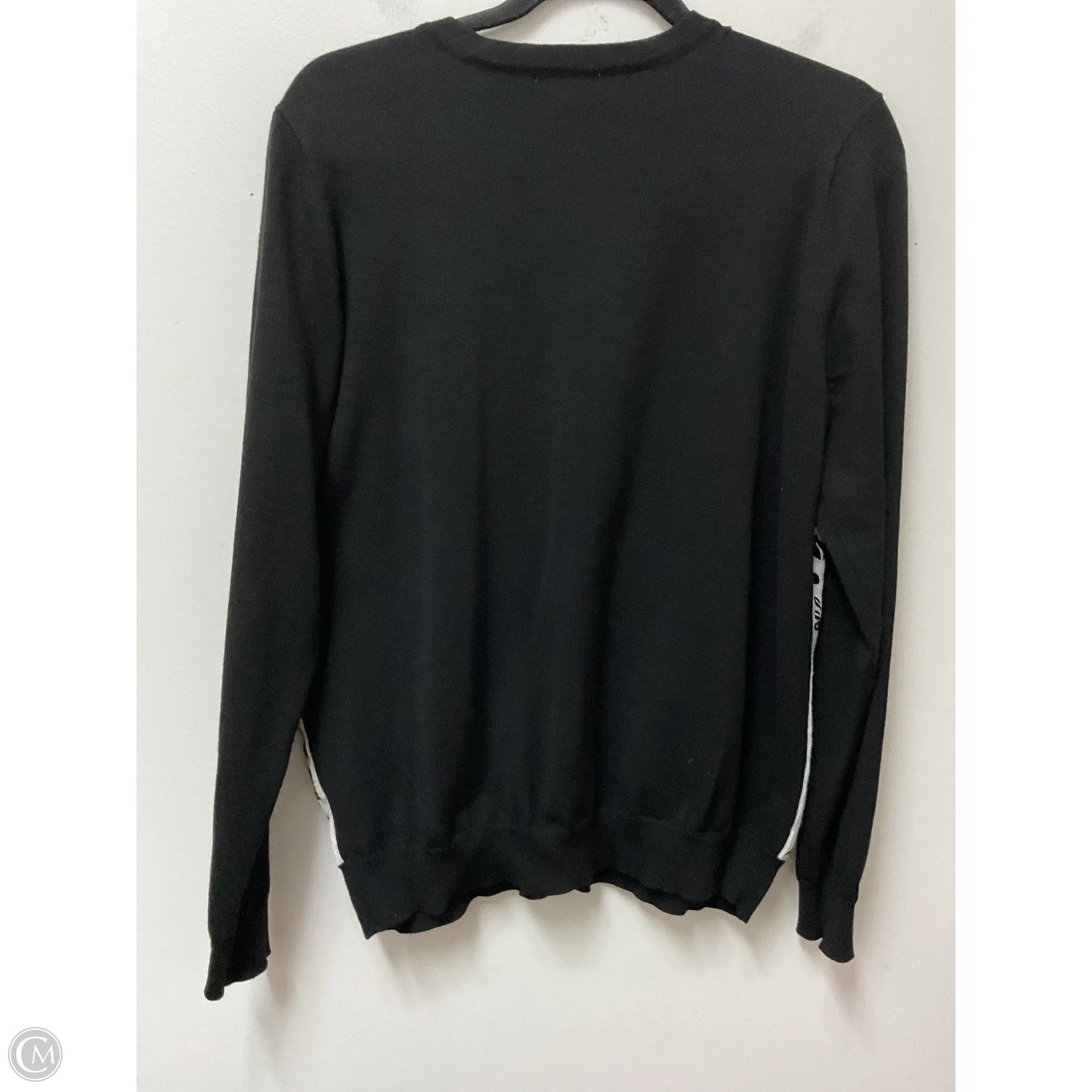 Sweater Cardigan By Croft And Barrow In Black & Silver, Size: L