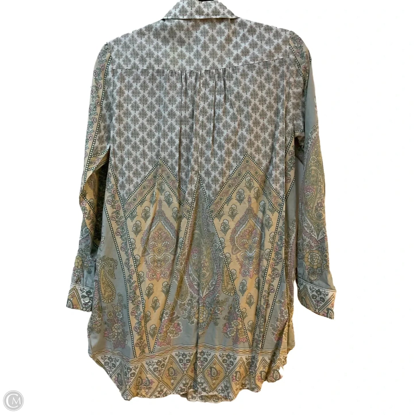Dress Casual Midi By Soft Surroundings In Green & Pink, Size: S