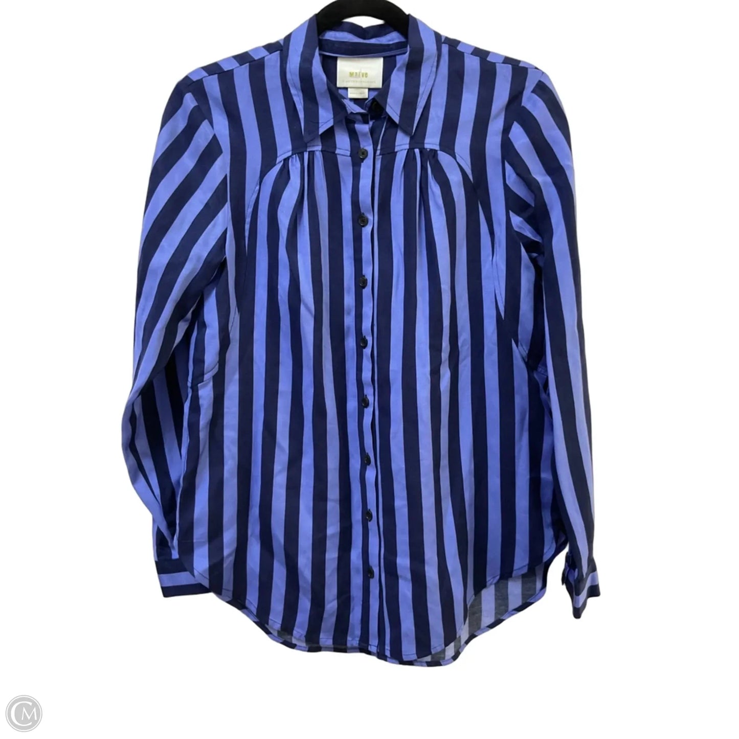 Top Long Sleeve By Maeve In Striped Pattern, Size: Xs