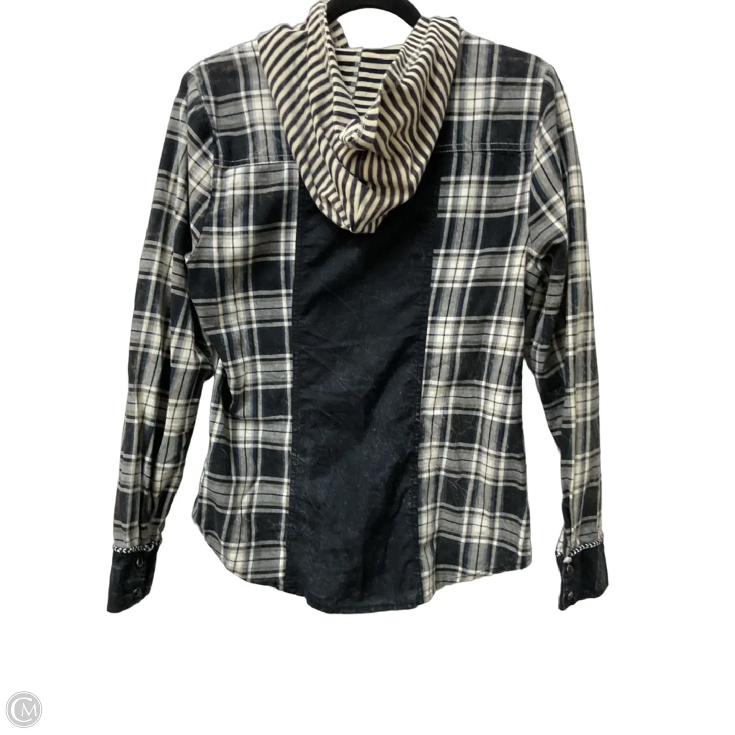 Top Long Sleeve By Gimmicks In Plaid Pattern, Size: S