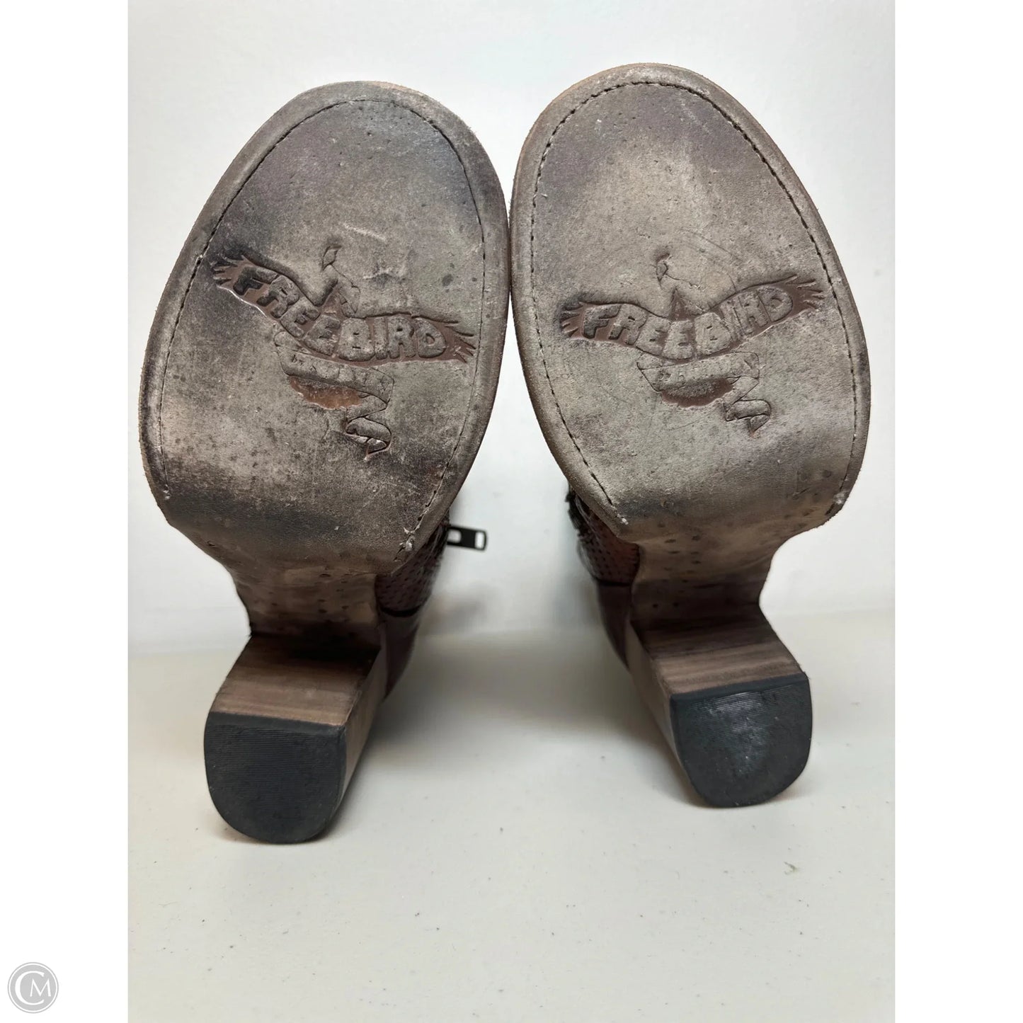 Boots Ankle Flats By Freebird In Brown, Size: 10