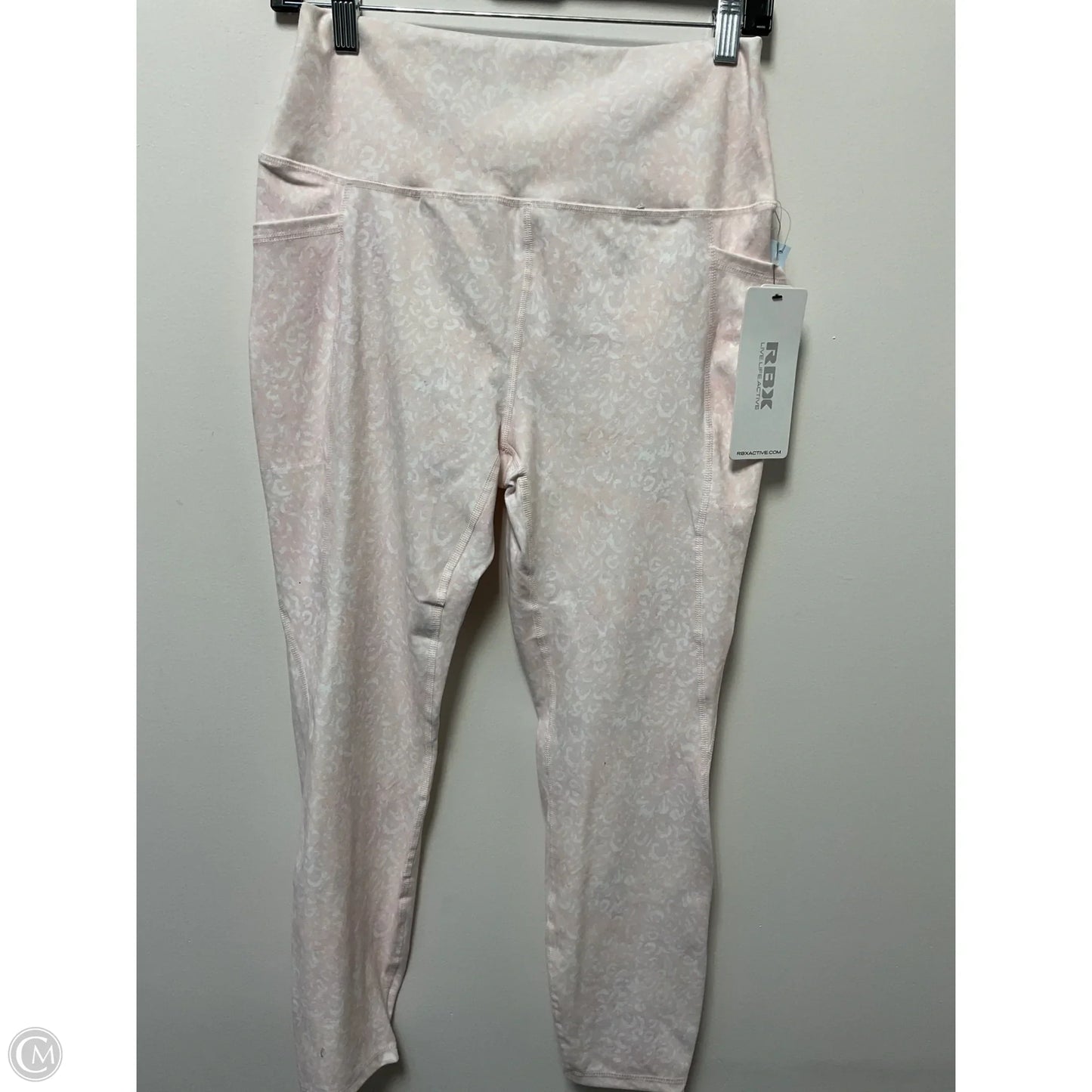 Athletic Leggings By Rbx In Pink & White, Size: L