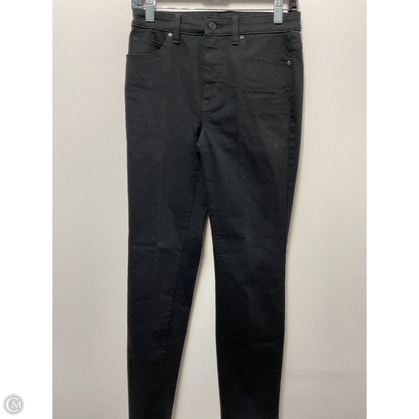 Jeans Straight By Talbots In Black Denim, Size: 2
