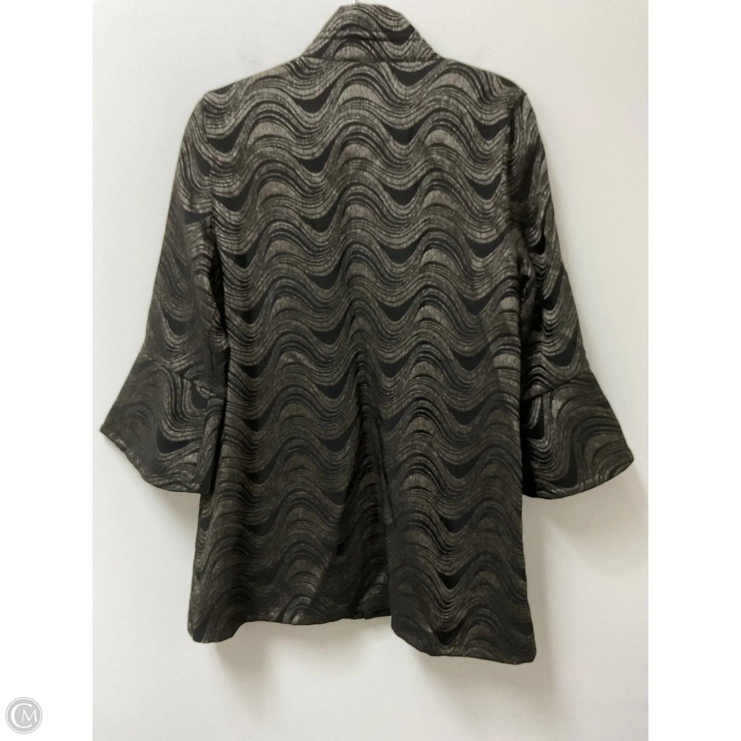 Blazer By Ali Miles In Black & Gold, Size: S